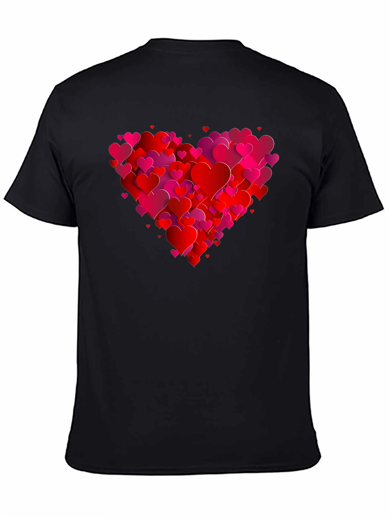 Heart Graphic Black T-Shirt - Valentines Day