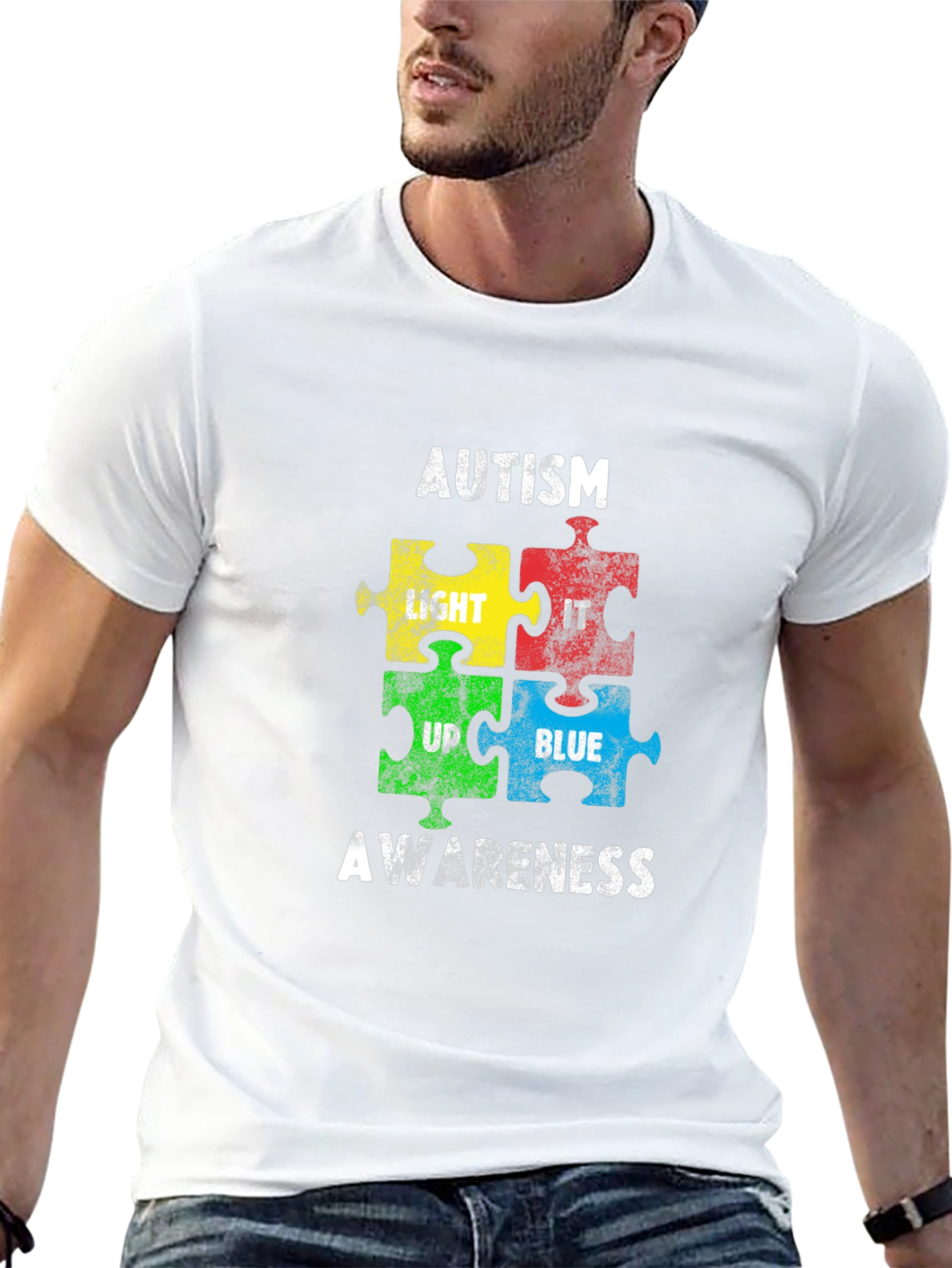 Autism Awareness T-Shirt Puzzle Piece Design