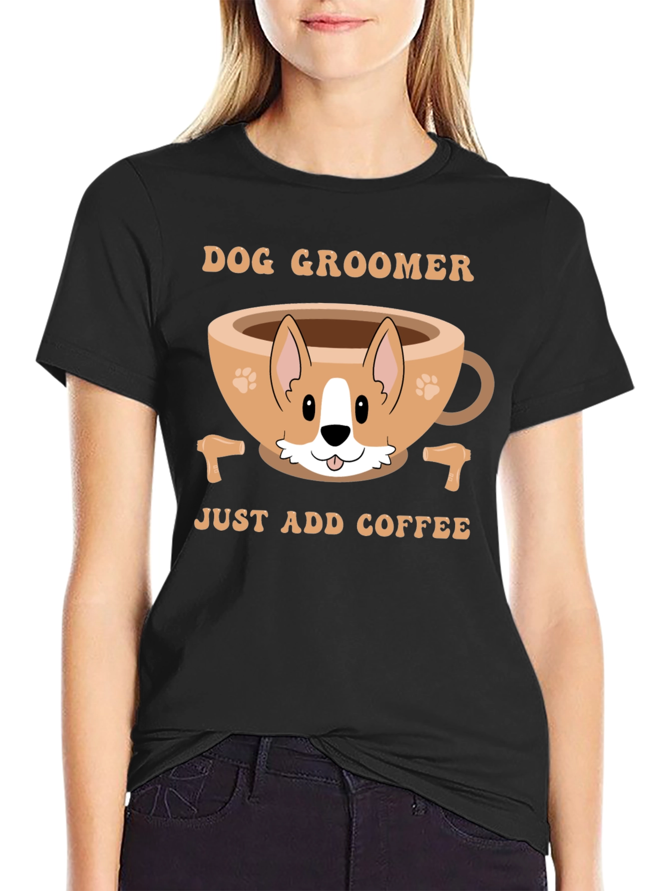 Dog Groomer Coffee Lover T-Shirt