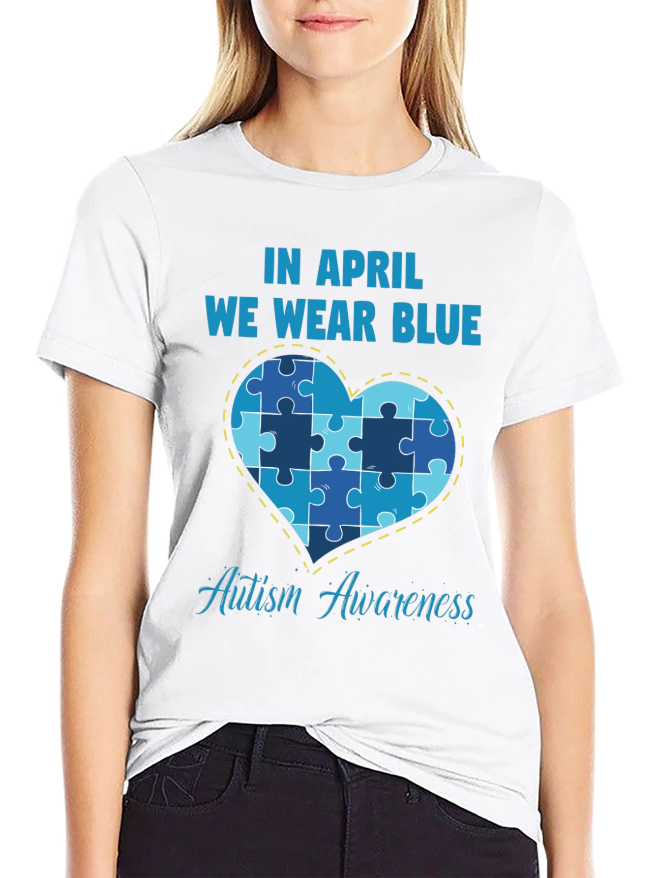 Autism Awareness T-Shirt - In April We Wear Blue