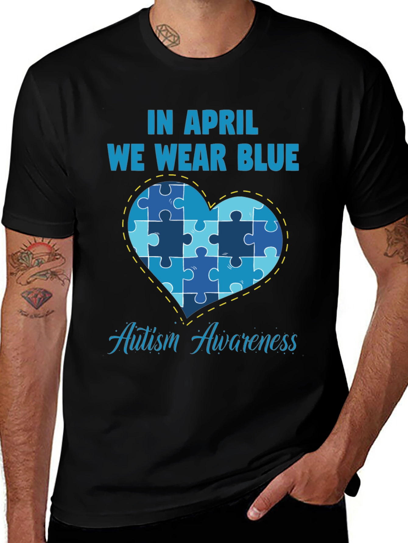 Autism Awareness T-Shirt - In April We Wear Blue
