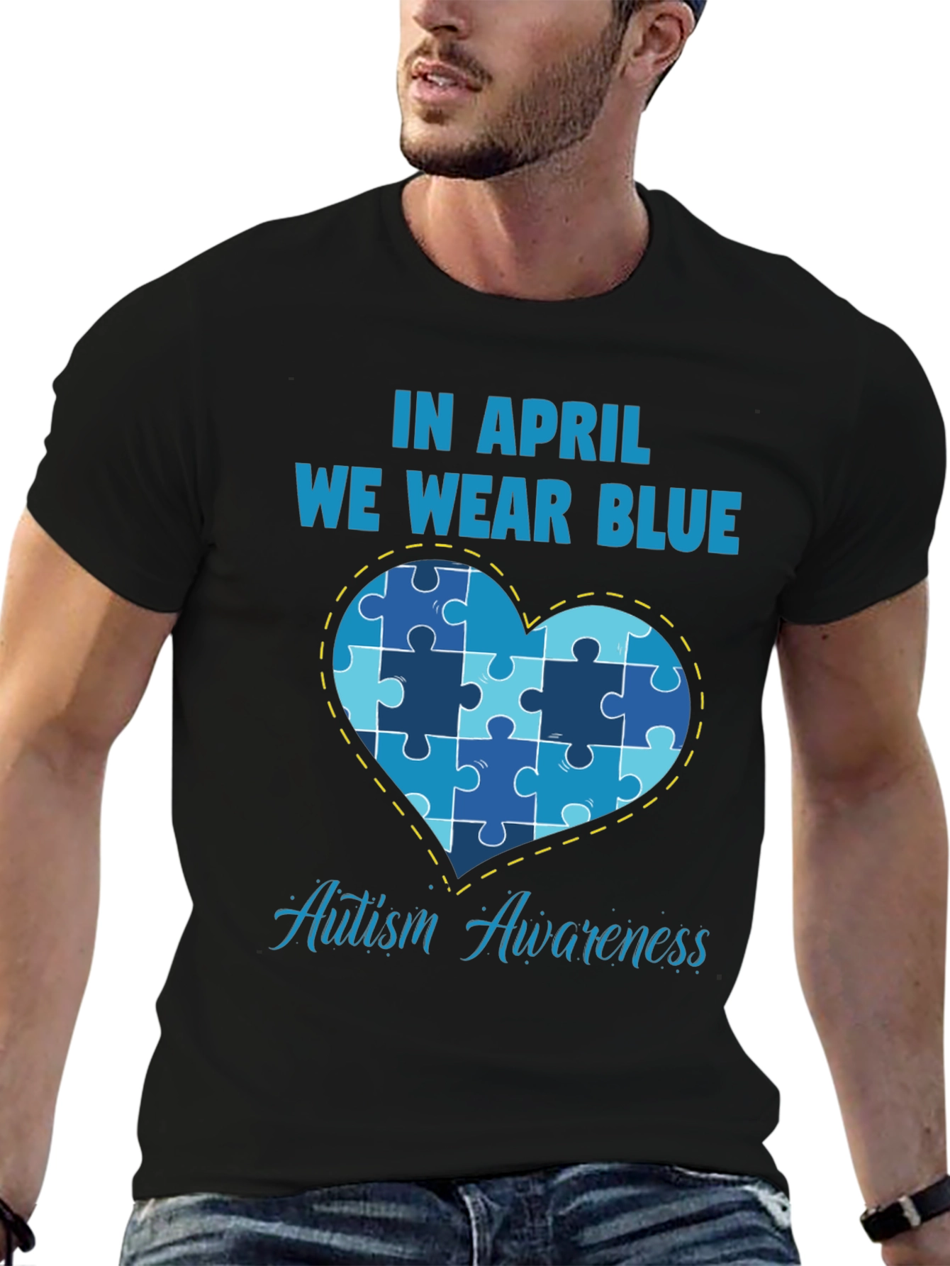Autism Awareness T-Shirt - In April We Wear Blue