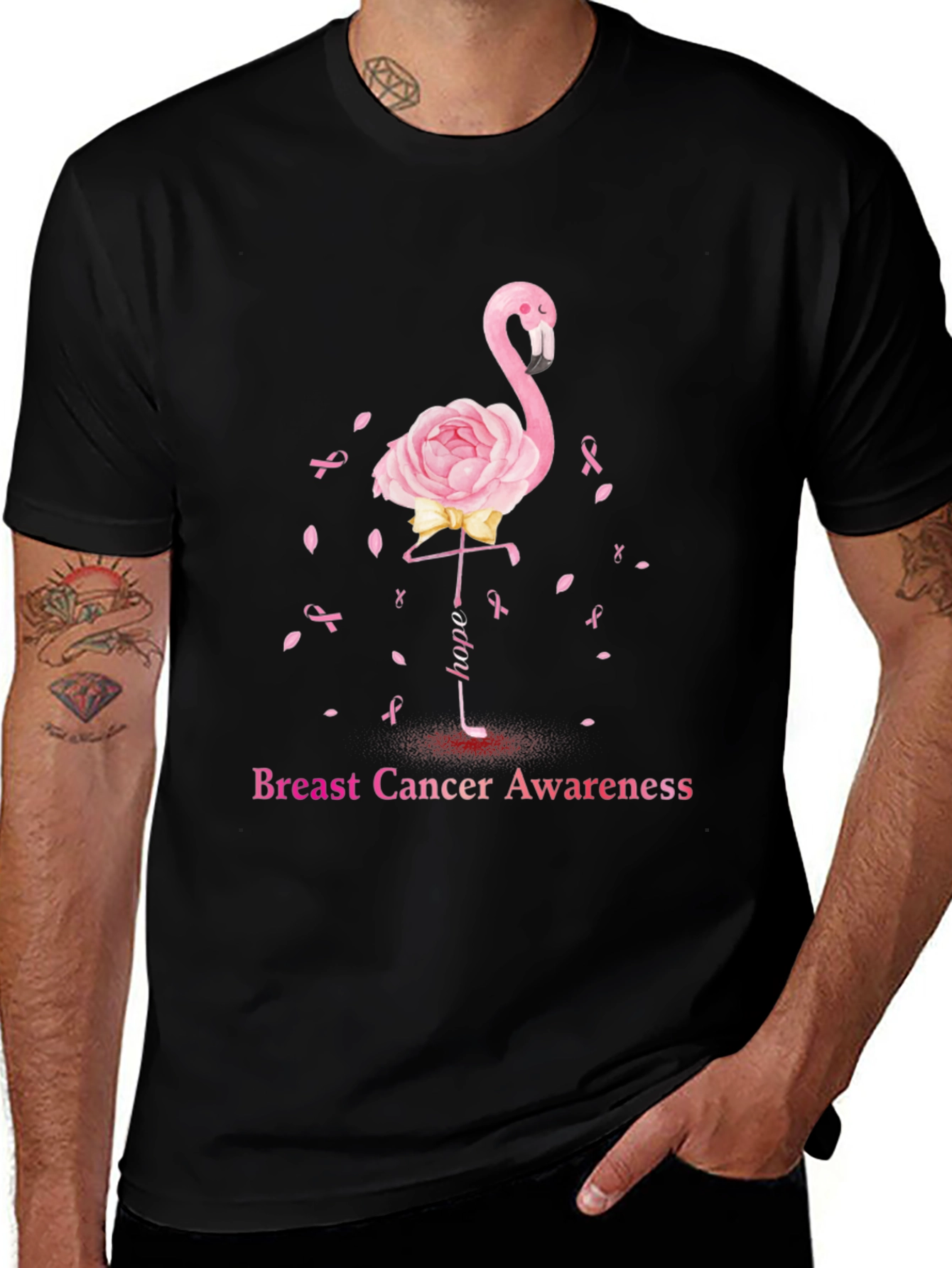 Breast Cancer Awareness Flamingo T-Shirt