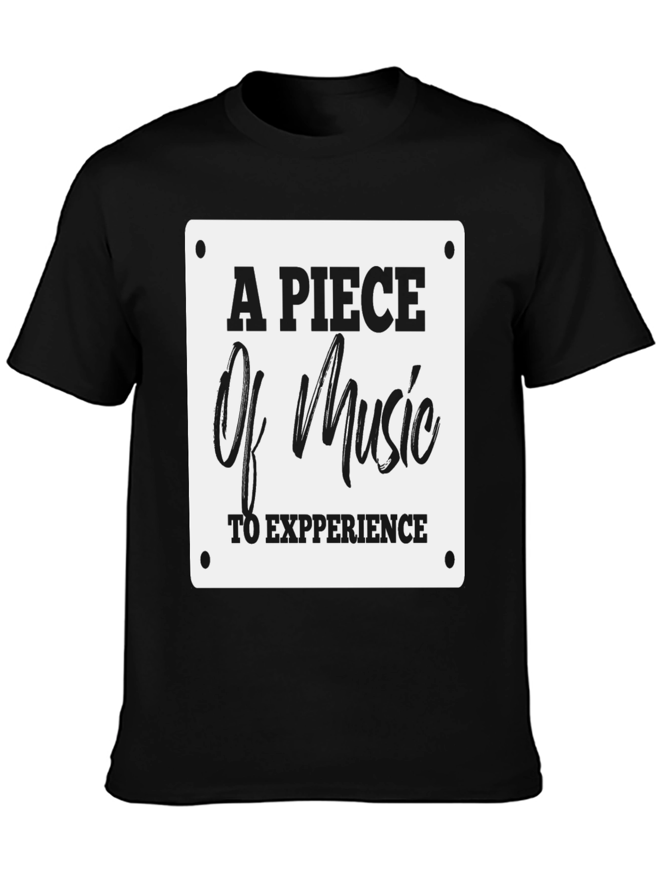 Piece of Music Graphic Tee - Black