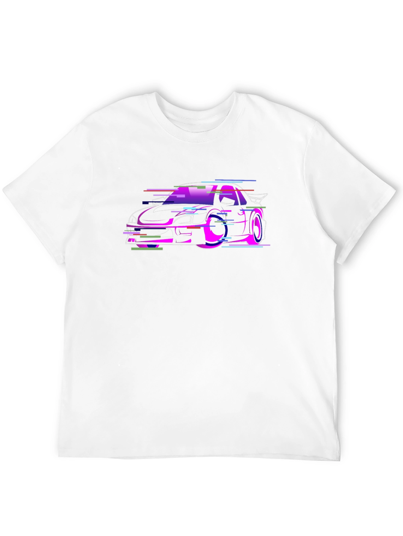 Vaporwave Car Graphic Black T-Shirt