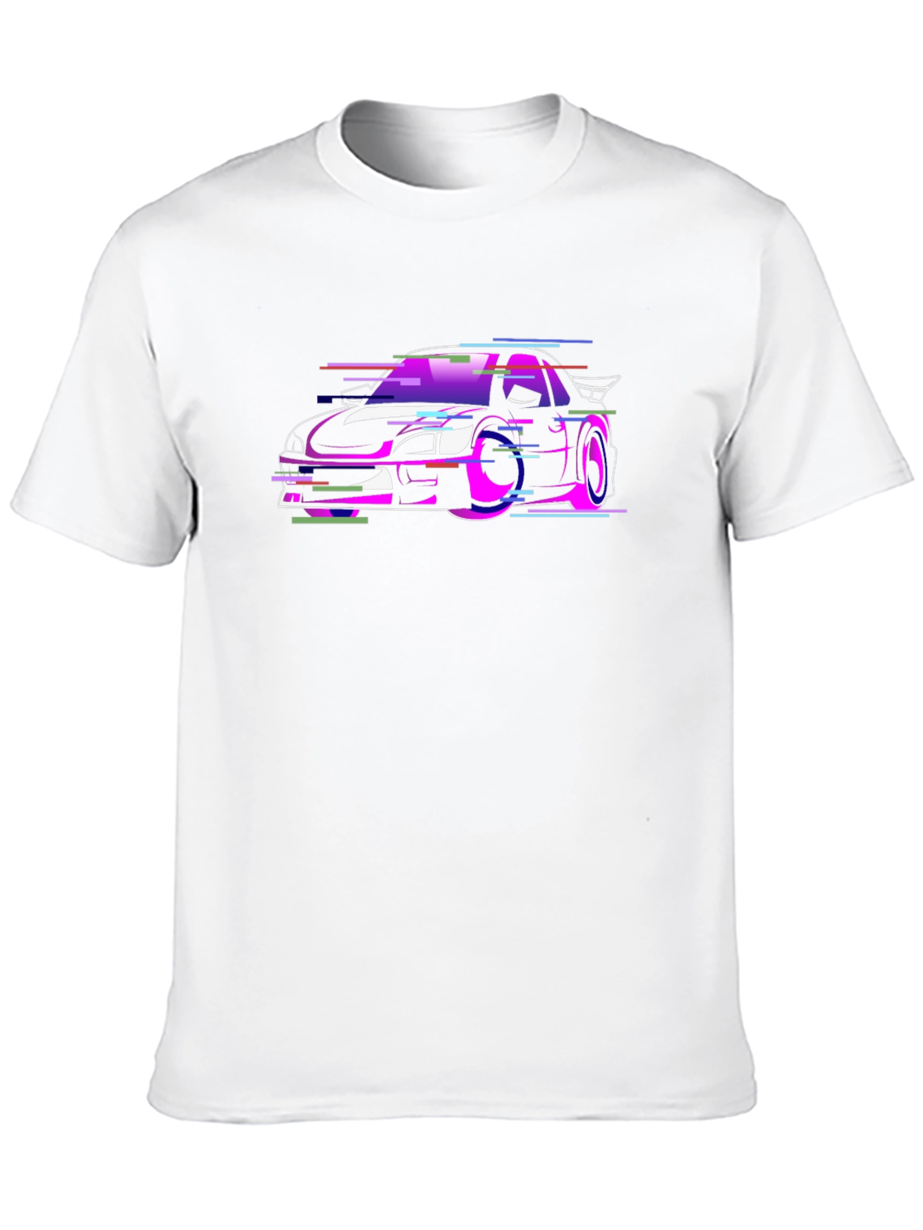 Vaporwave Car Graphic Black T-Shirt