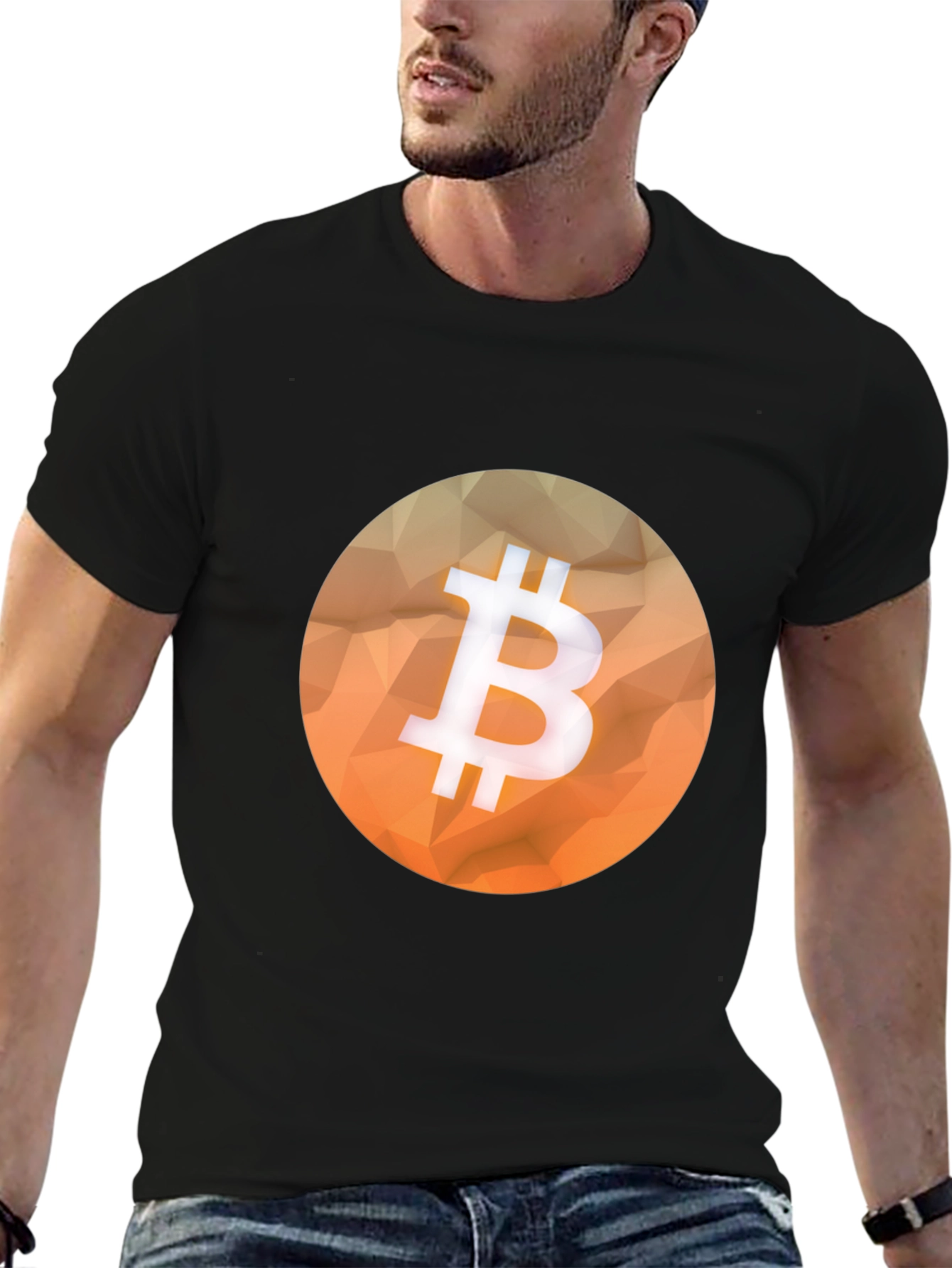 Bitcoin Graphic Tee - Black Cotton Crypto Shirt