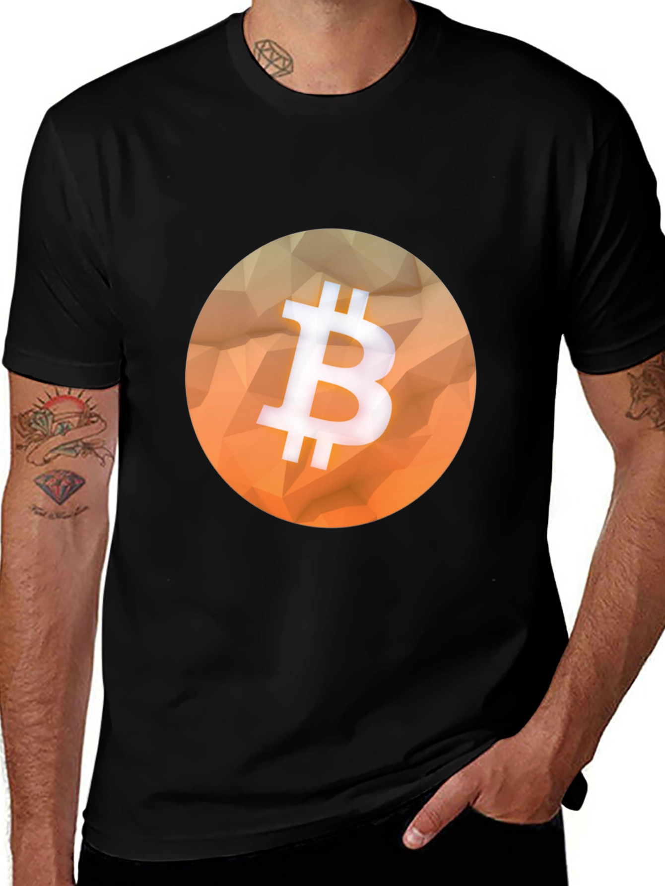 Bitcoin Graphic Tee - Black Cotton Crypto Shirt