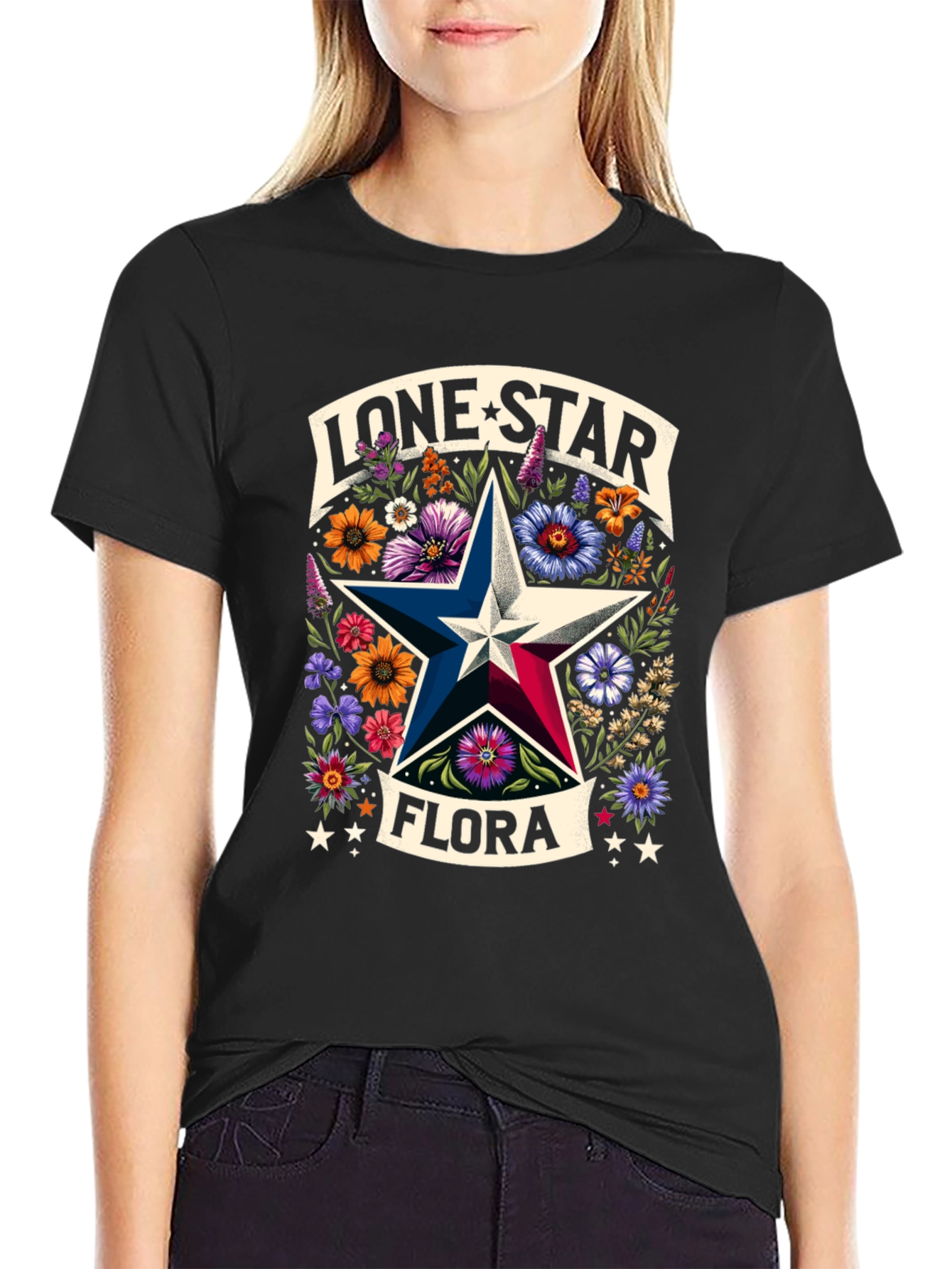 Lone Star Flora Graphic Tee - Texas Pride!