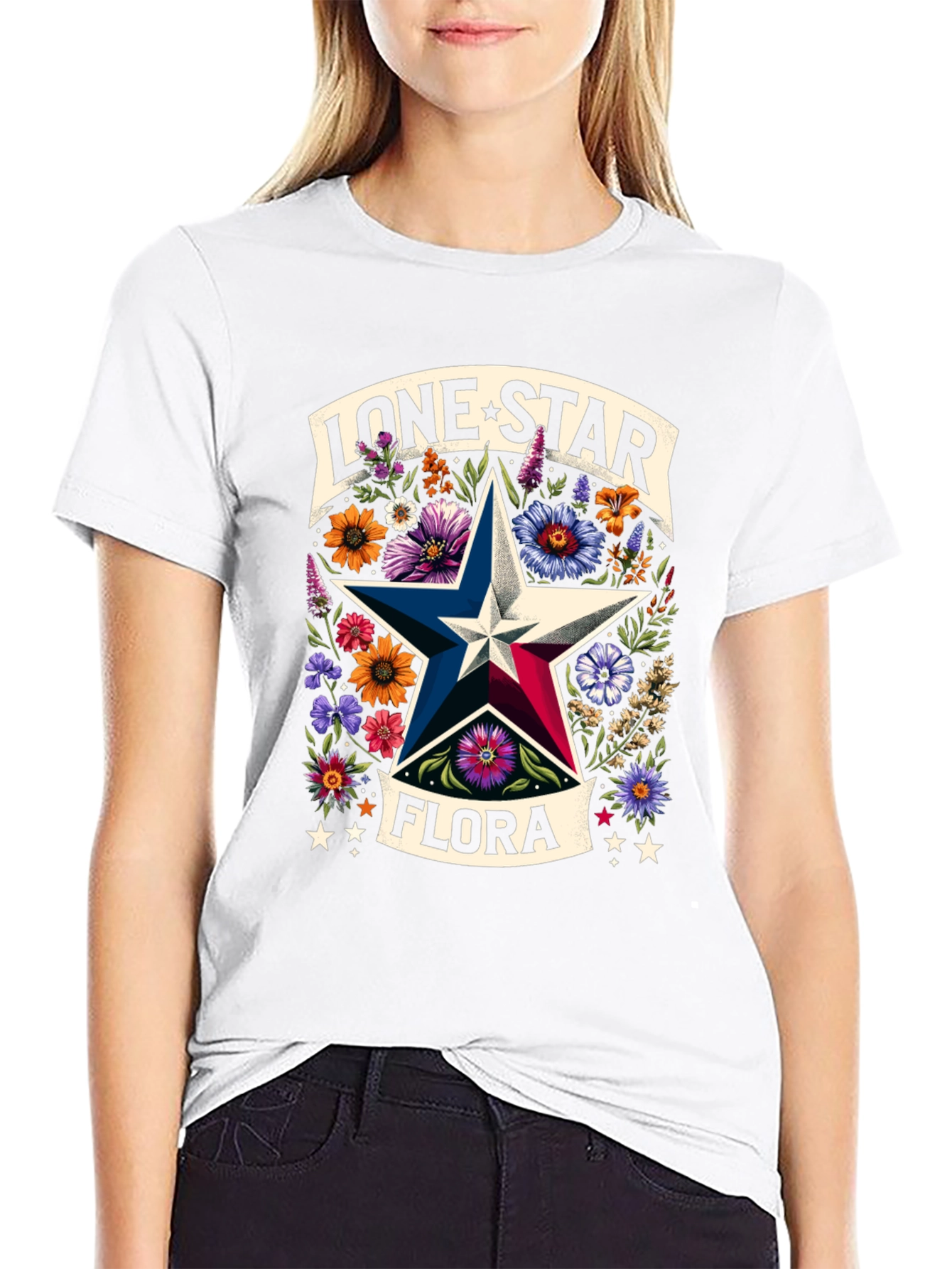 Lone Star Flora Graphic Tee - Texas Pride!