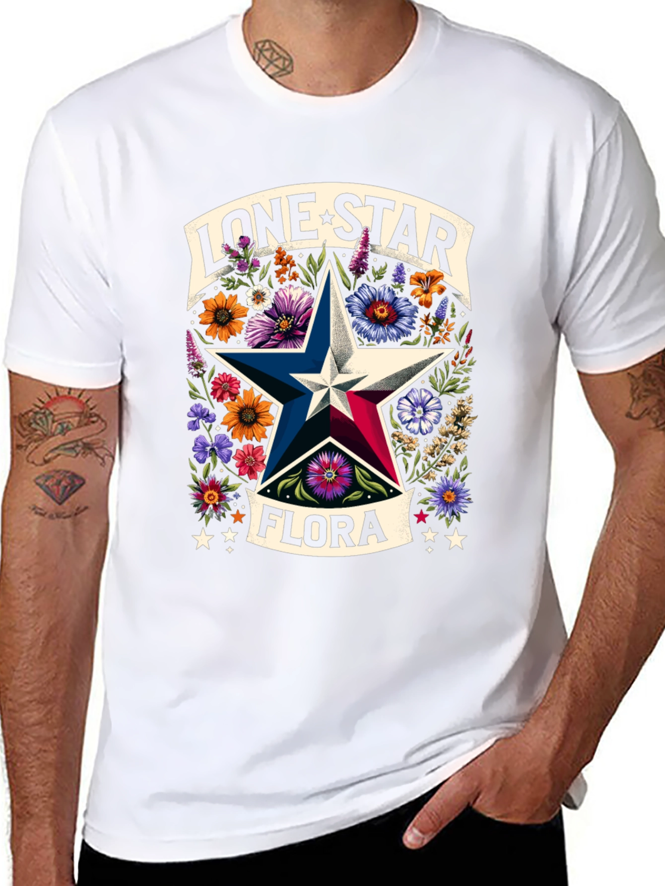 Lone Star Flora Graphic Tee - Texas Pride!