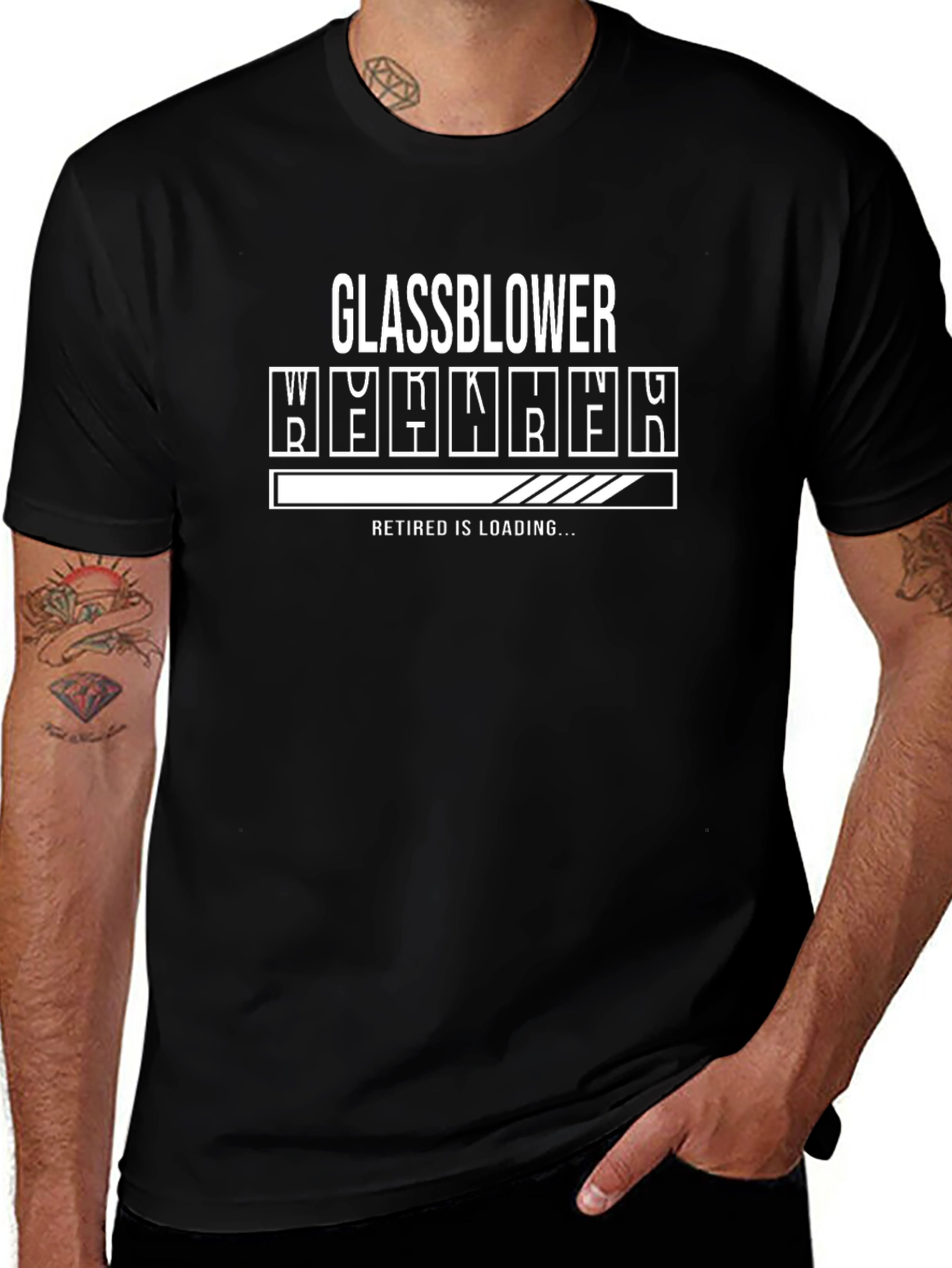 Glassblower Retirement Loading T-Shirt - Funny Job Gift