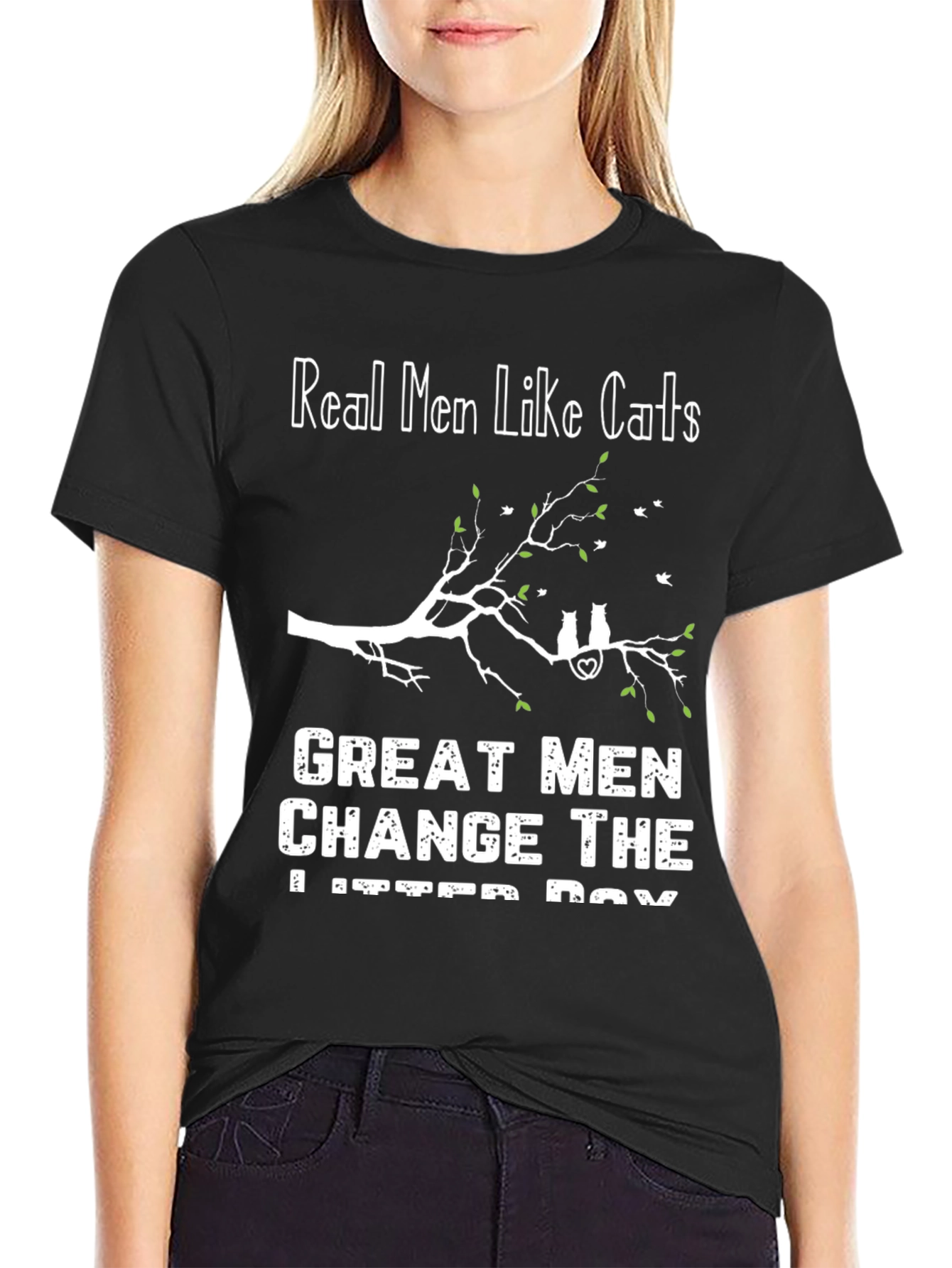 Real Men Like Cats T-Shirt Funny Cat Lover Tee