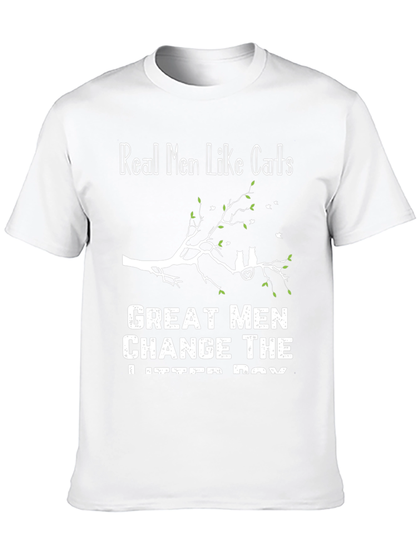 Real Men Like Cats T-Shirt Funny Cat Lover Tee