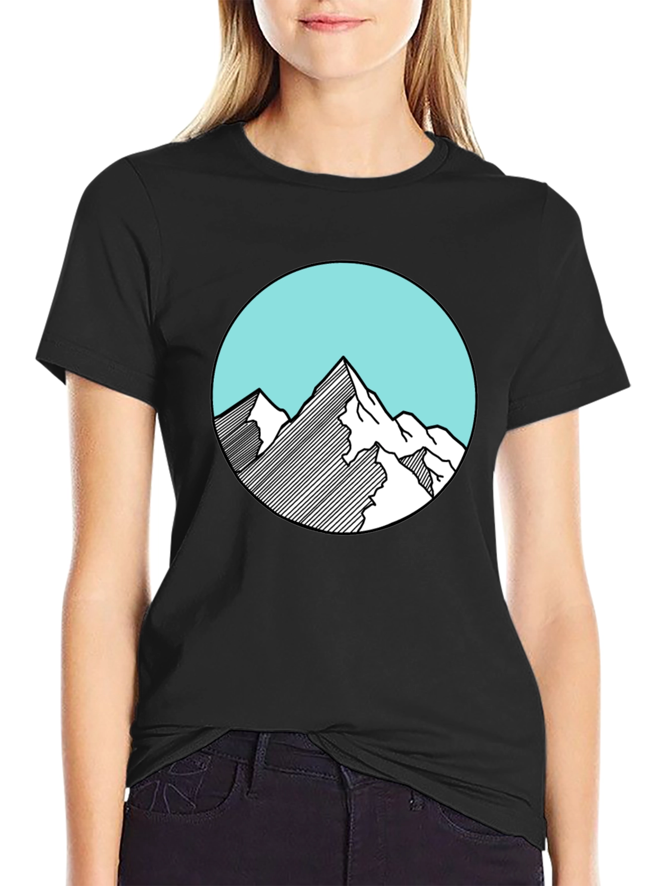 Mountain Graphic Black Tee