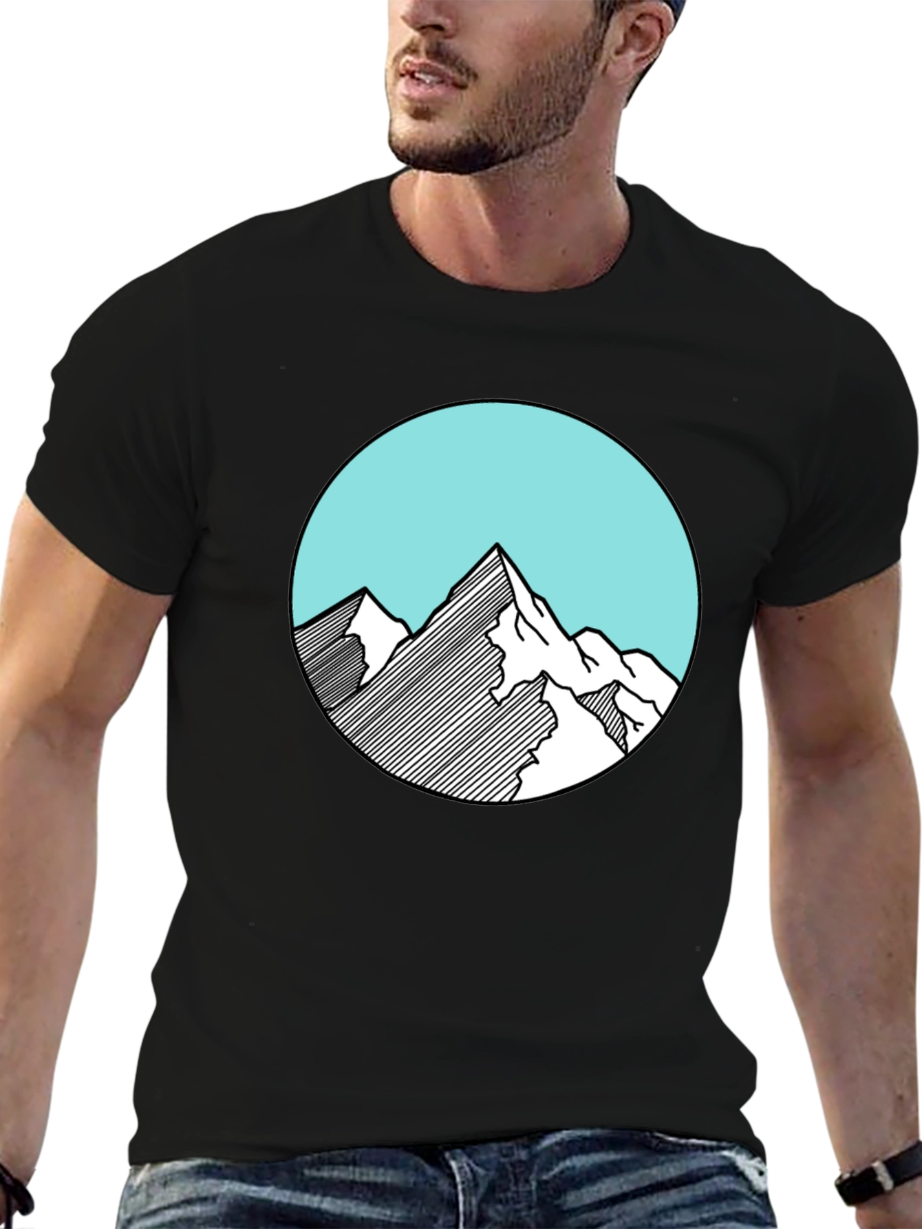 Mountain Graphic Black Tee