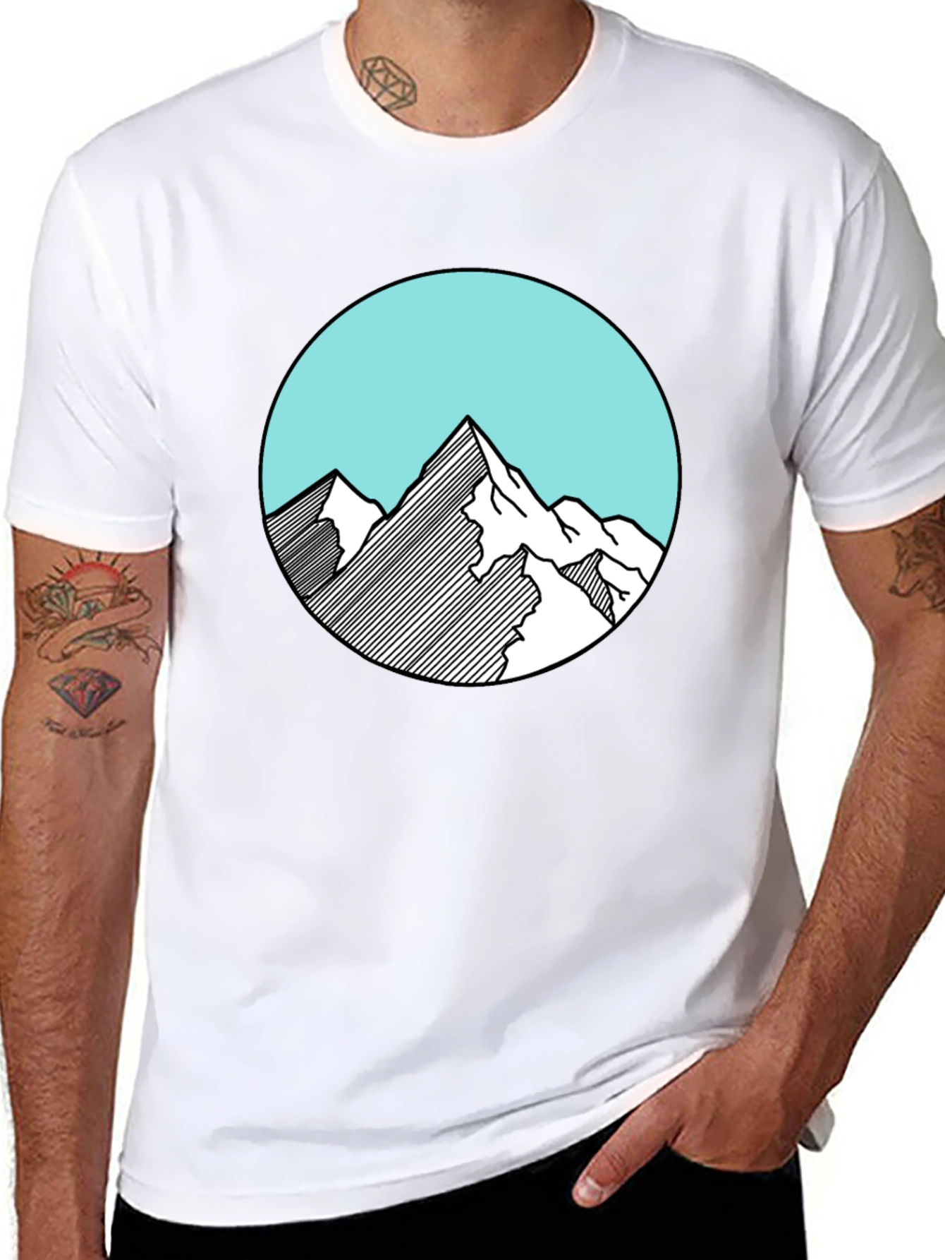 Mountain Graphic Black Tee