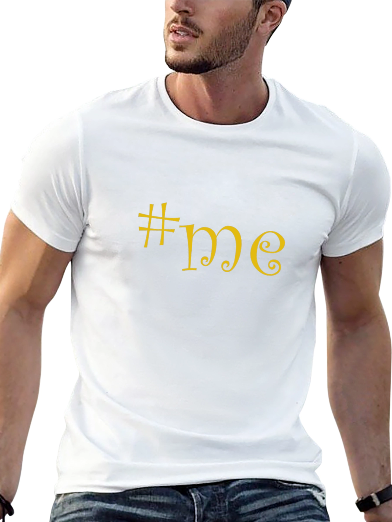 #me Black Cotton Tee - Trendy & Comfortable