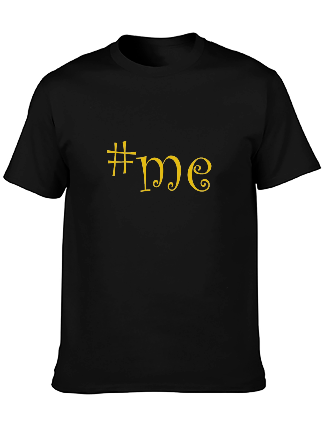 #me Black Cotton Tee - Trendy & Comfortable