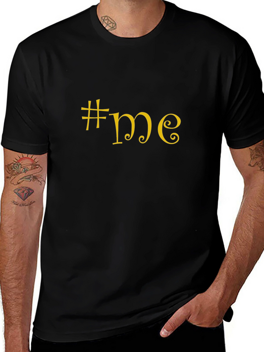 #me Black Cotton Tee - Trendy & Comfortable