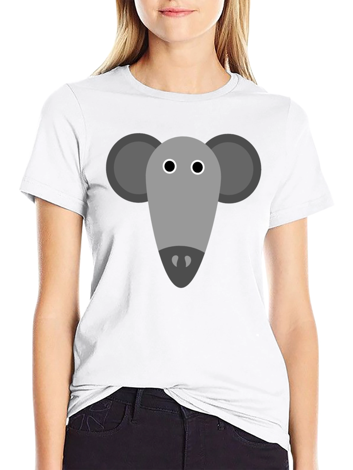 Mouse Graphic Tee - Black Cotton Casual Shirt