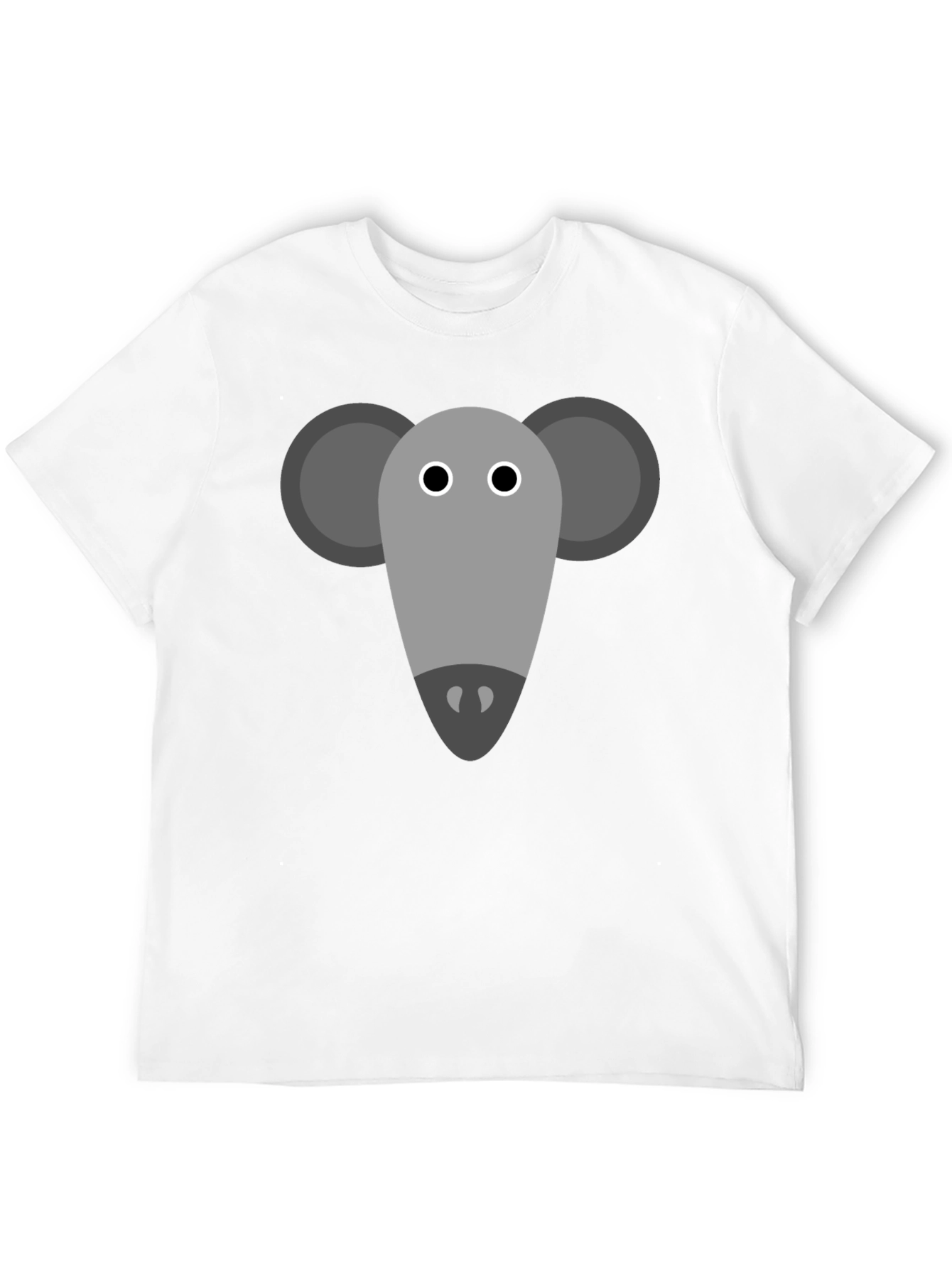 Mouse Graphic Tee - Black Cotton Casual Shirt