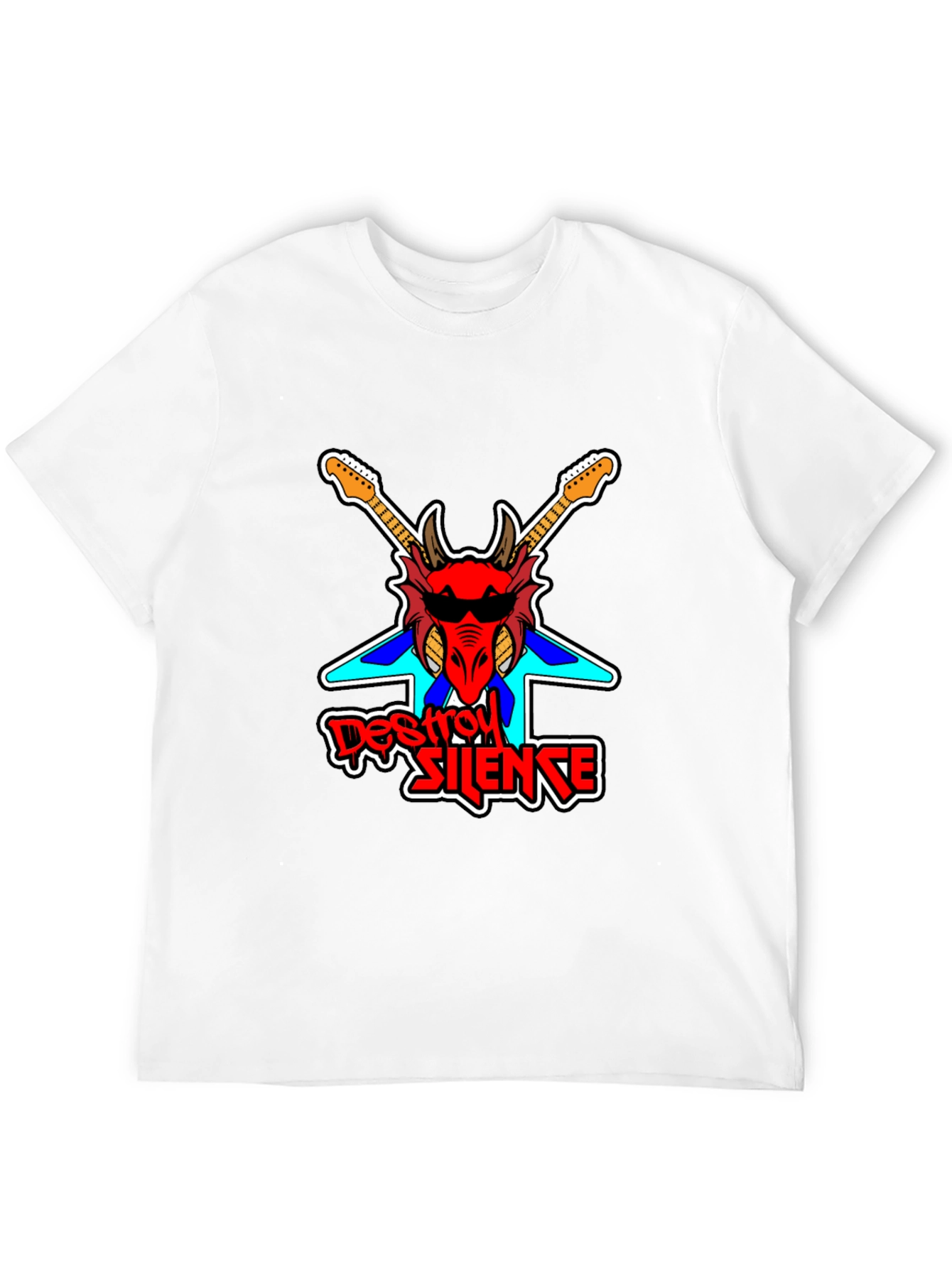 Destroy Silence Dragon Graphic Black T-Shirt