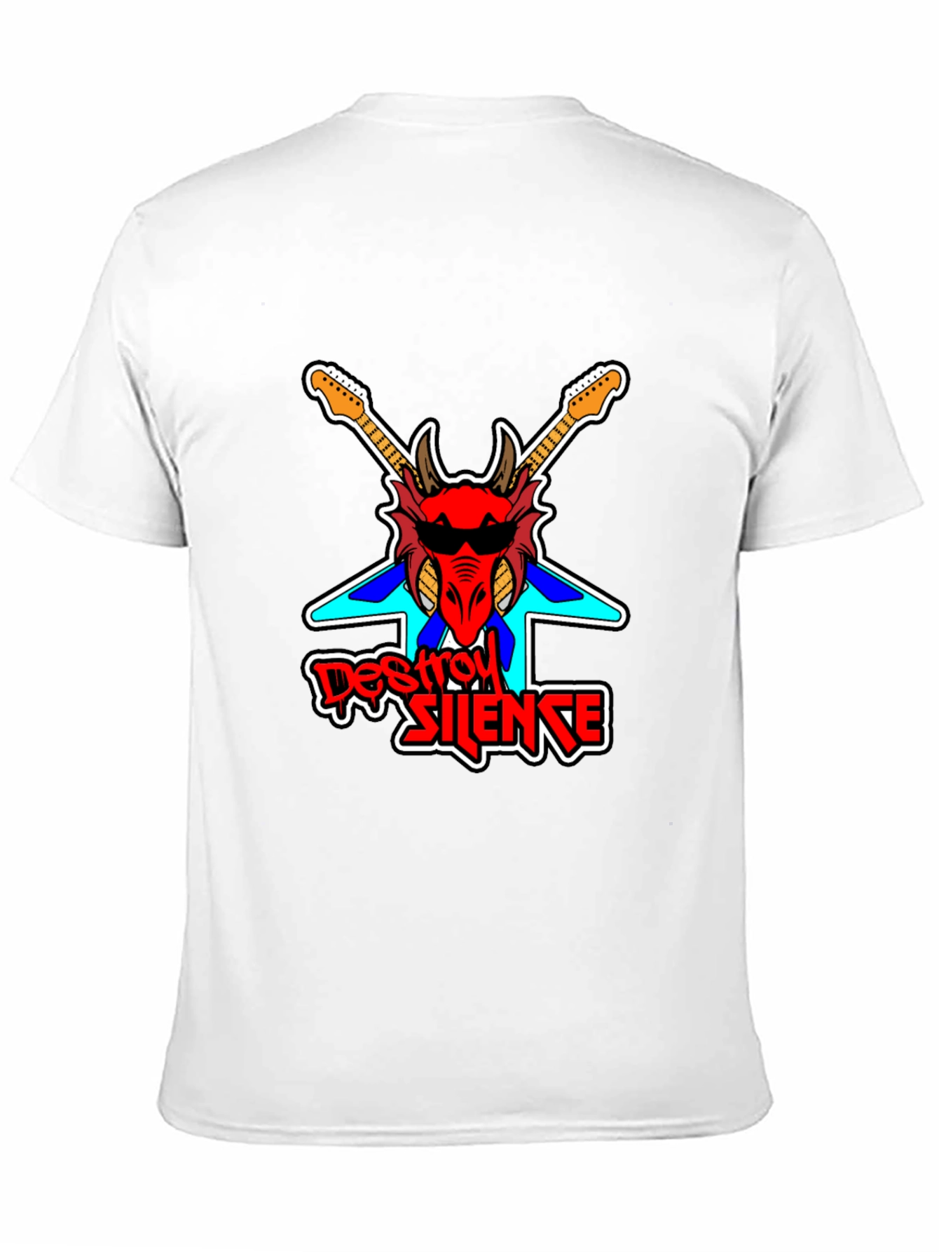Destroy Silence Dragon Graphic Black T-Shirt