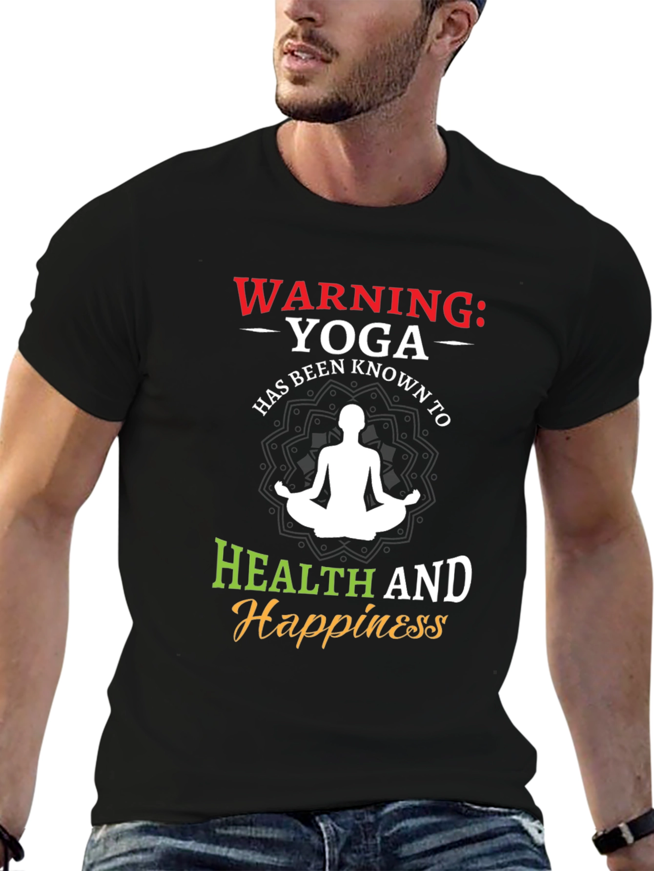 Warning: Yoga Health and Happiness Tee