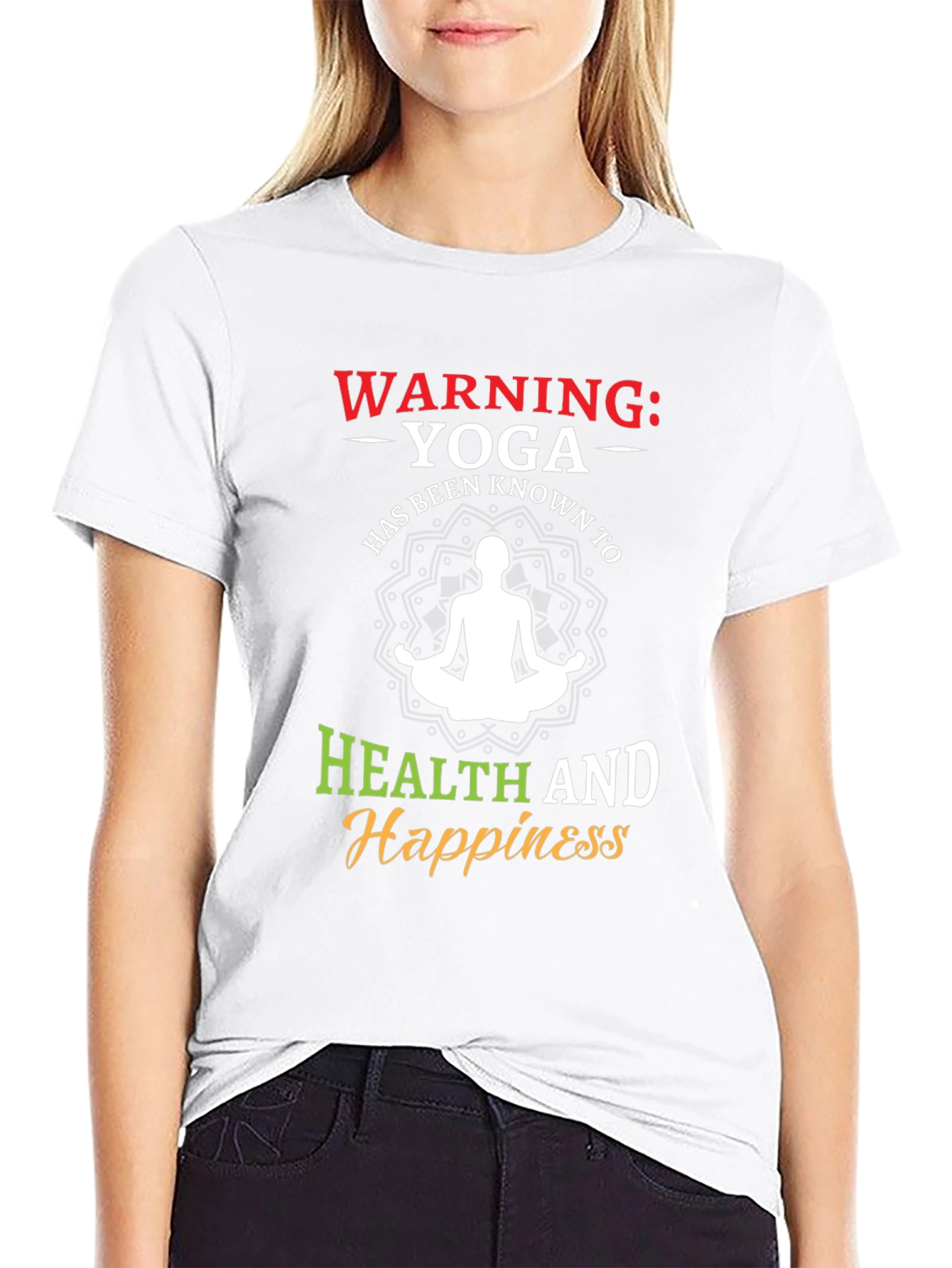 Warning: Yoga Health and Happiness Tee