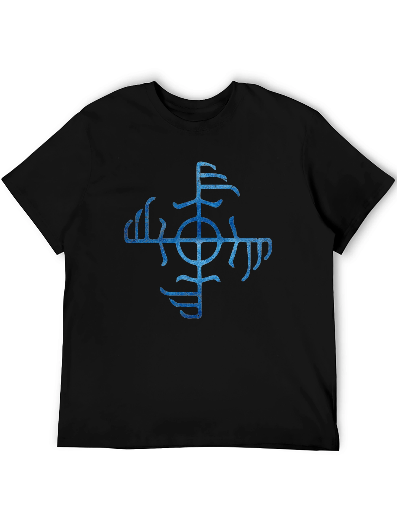 Vegvisir Compass Black T-Shirt Norse Viking Runes