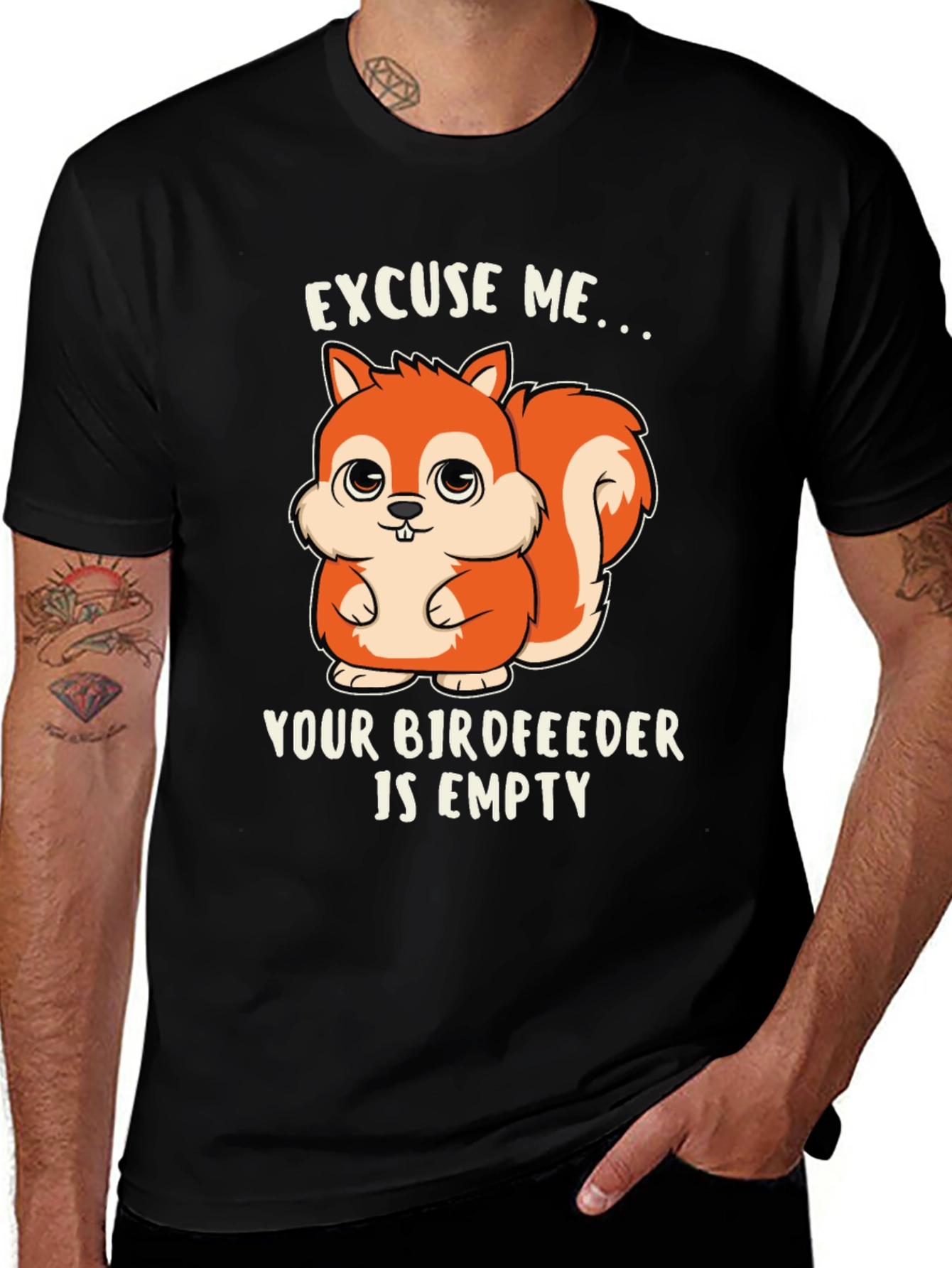Cute Squirrel Bird Feeder T-Shirt