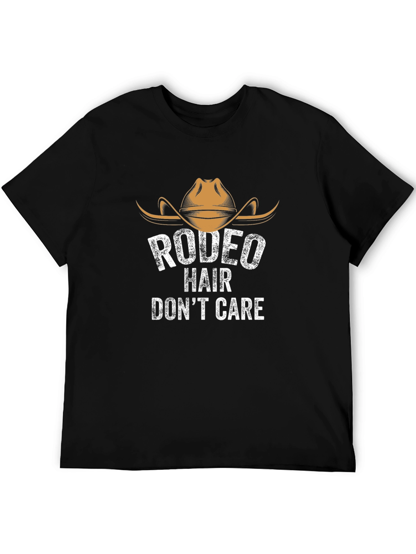 Rodeo Hair Dont Care T-Shirt - Cowboy Hat Tee