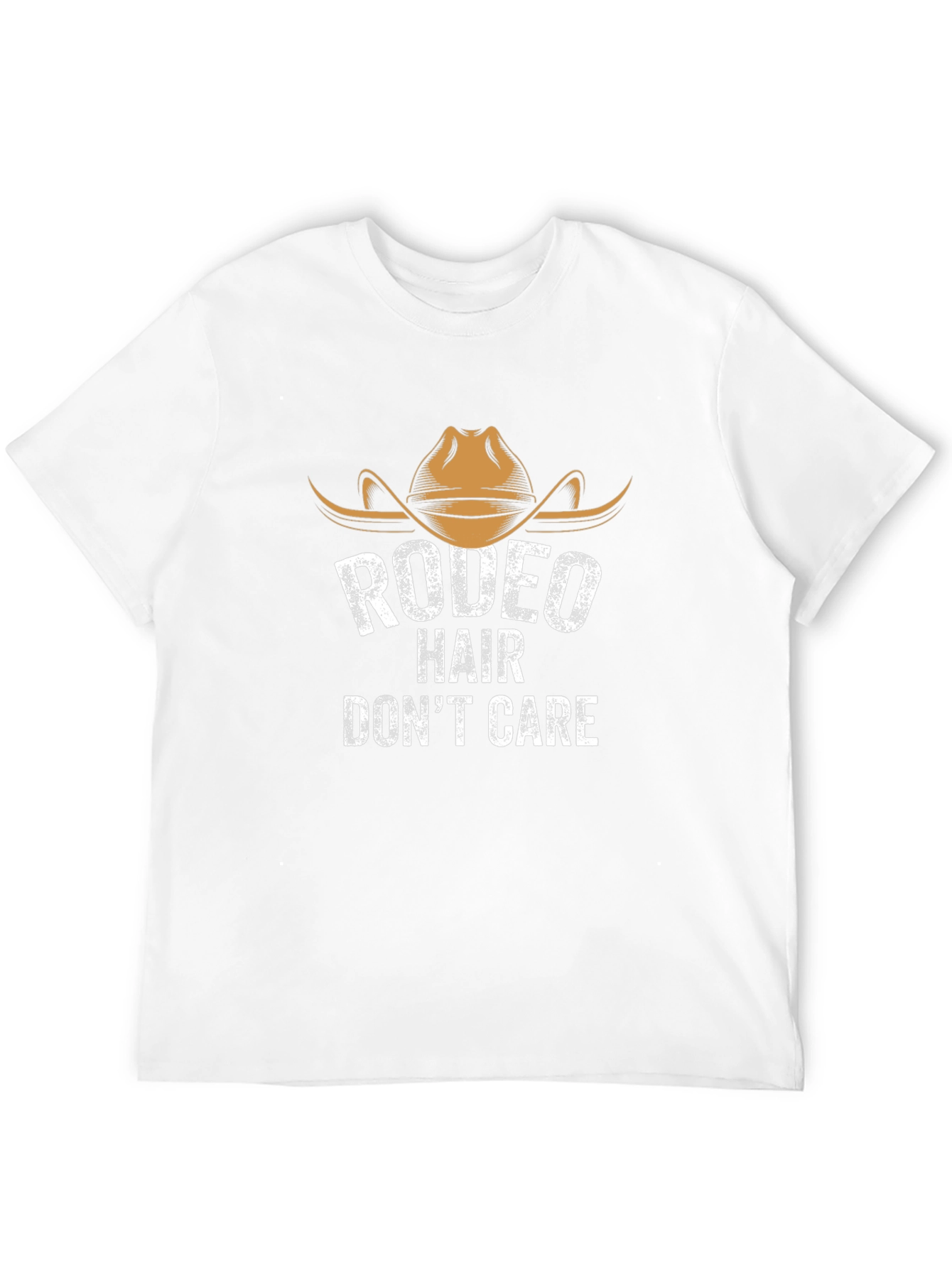 Rodeo Hair Dont Care T-Shirt - Cowboy Hat Tee