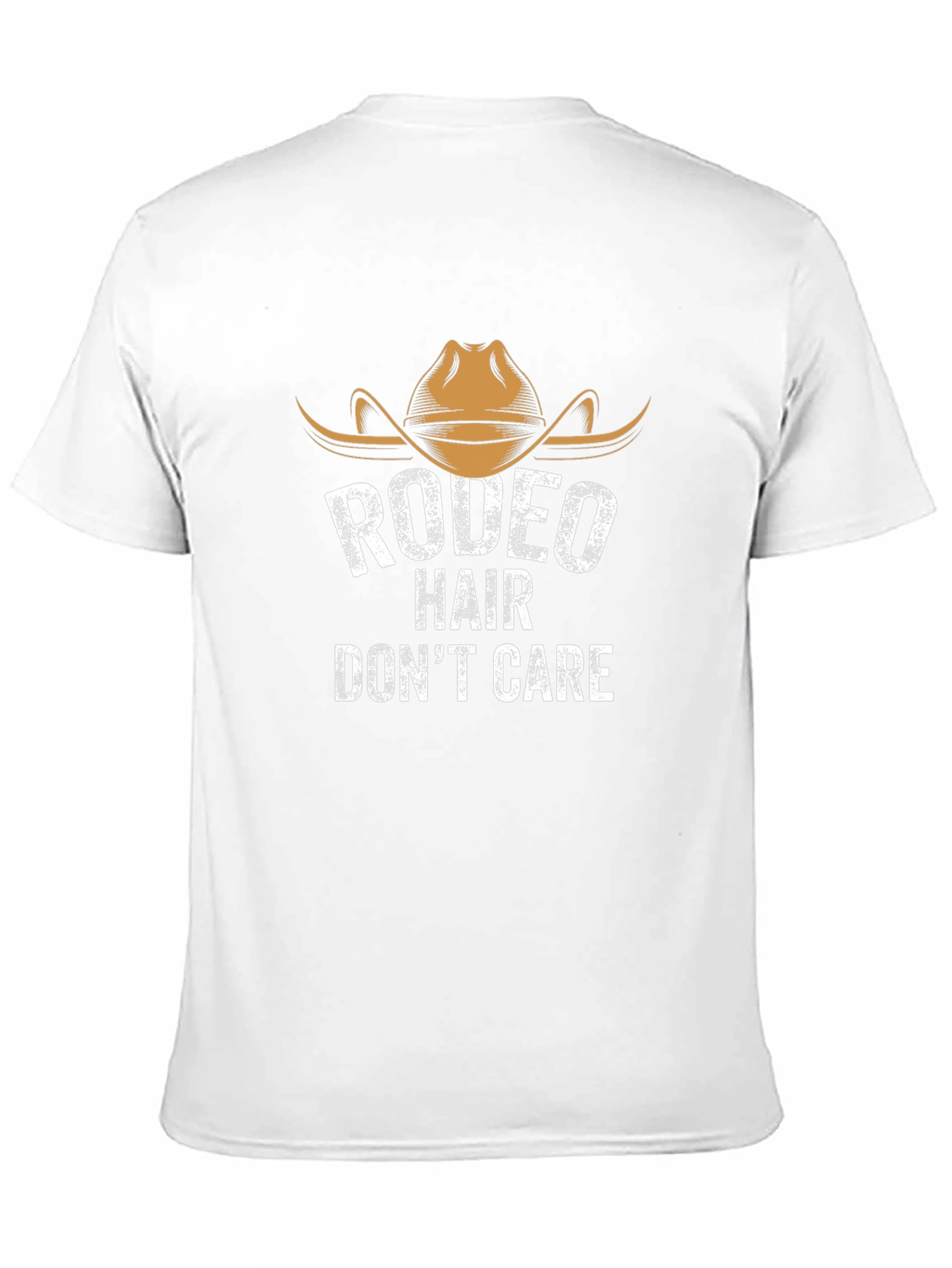 Rodeo Hair Dont Care T-Shirt - Cowboy Hat Tee
