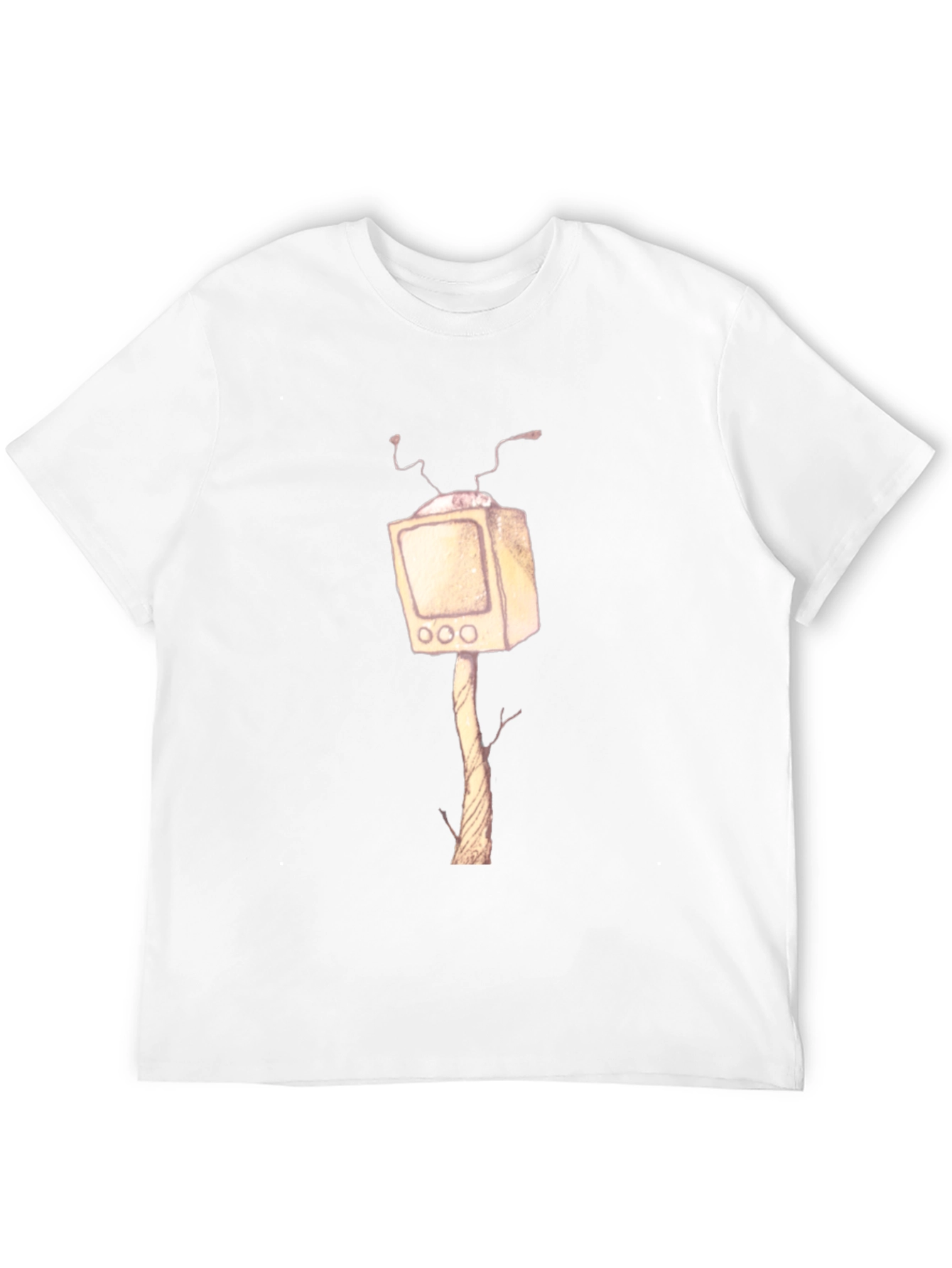 Surreal TV Tree T-Shirt - Unique Graphic Tee
