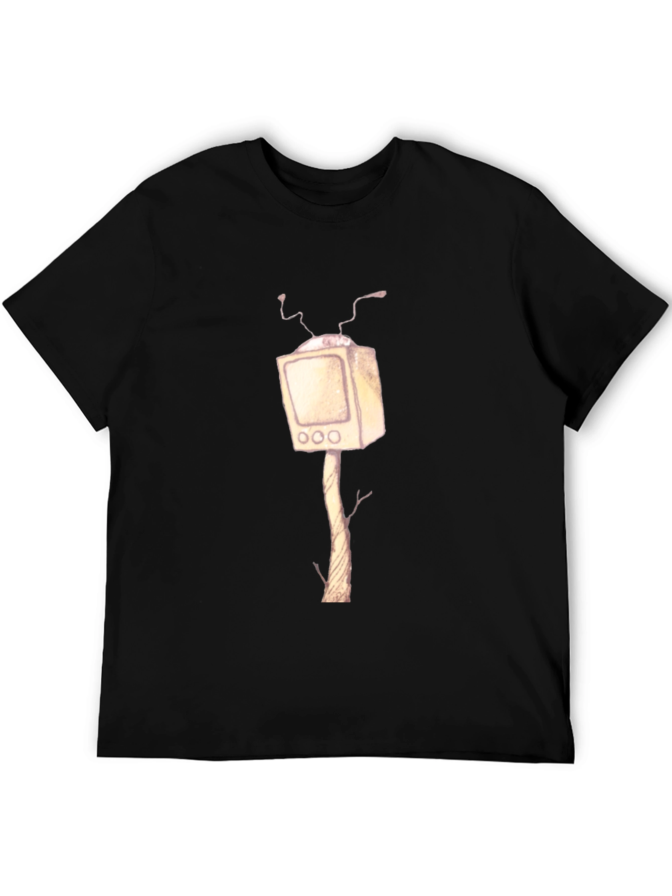 Surreal TV Tree T-Shirt - Unique Graphic Tee