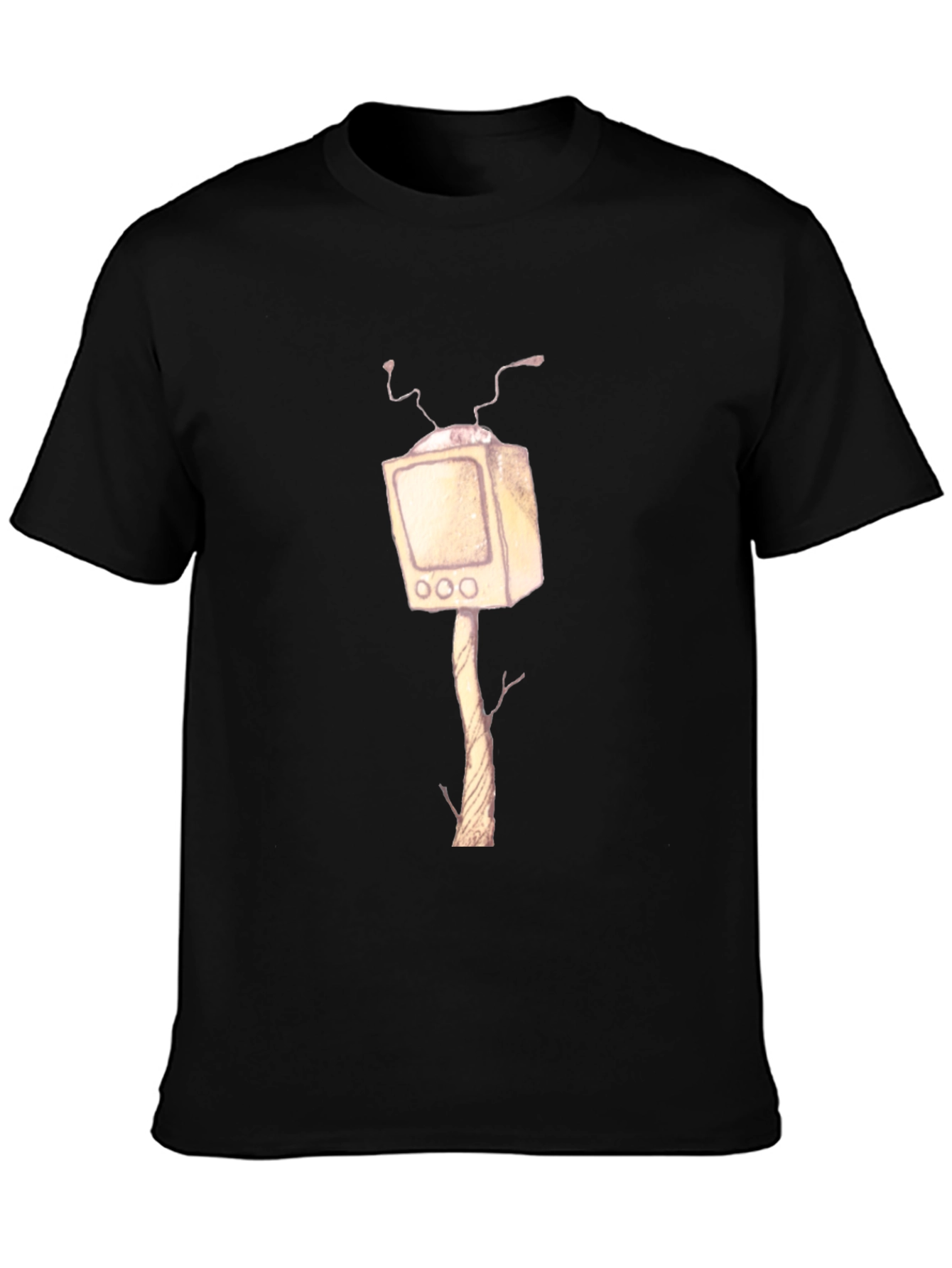 Surreal TV Tree T-Shirt - Unique Graphic Tee