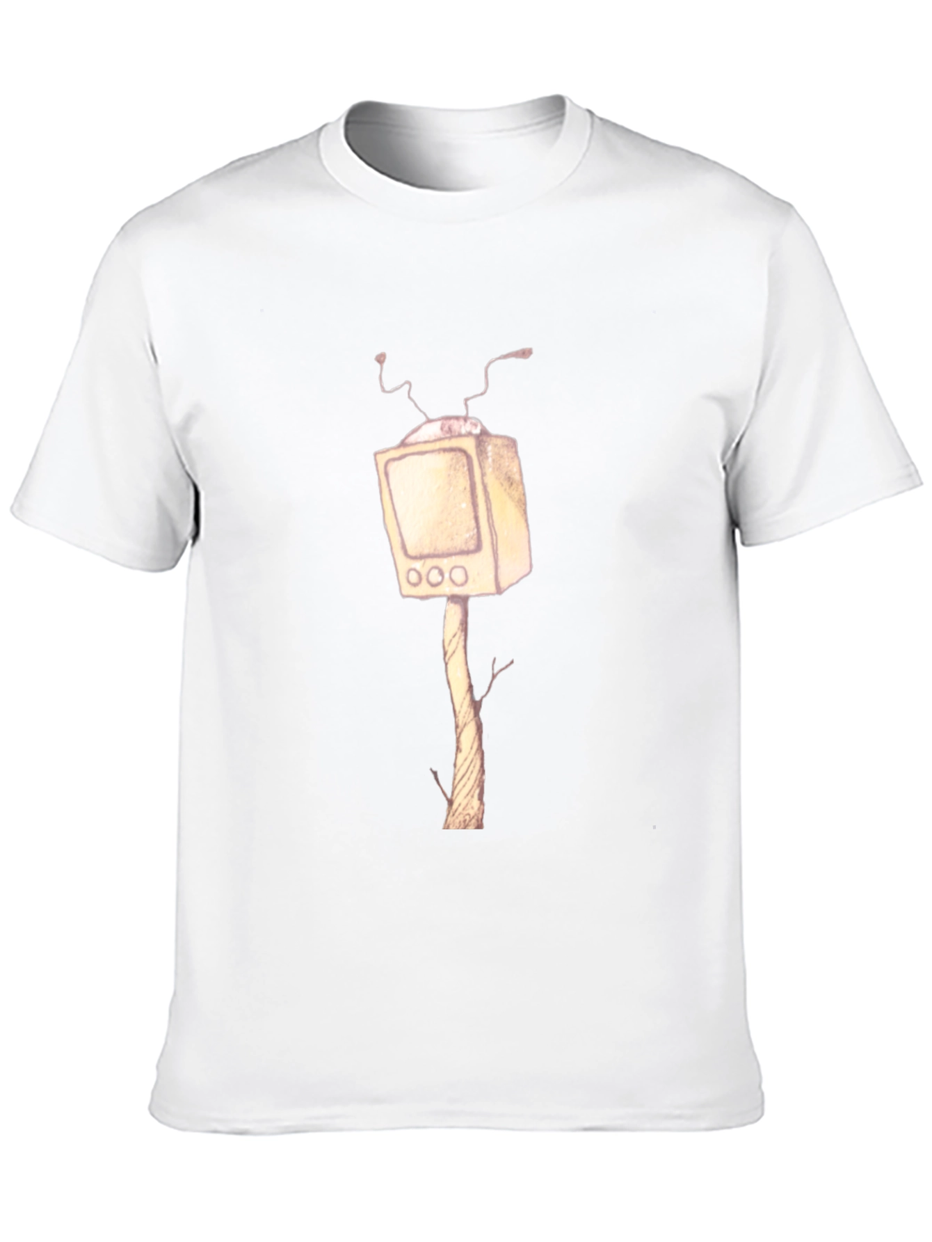 Surreal TV Tree T-Shirt - Unique Graphic Tee