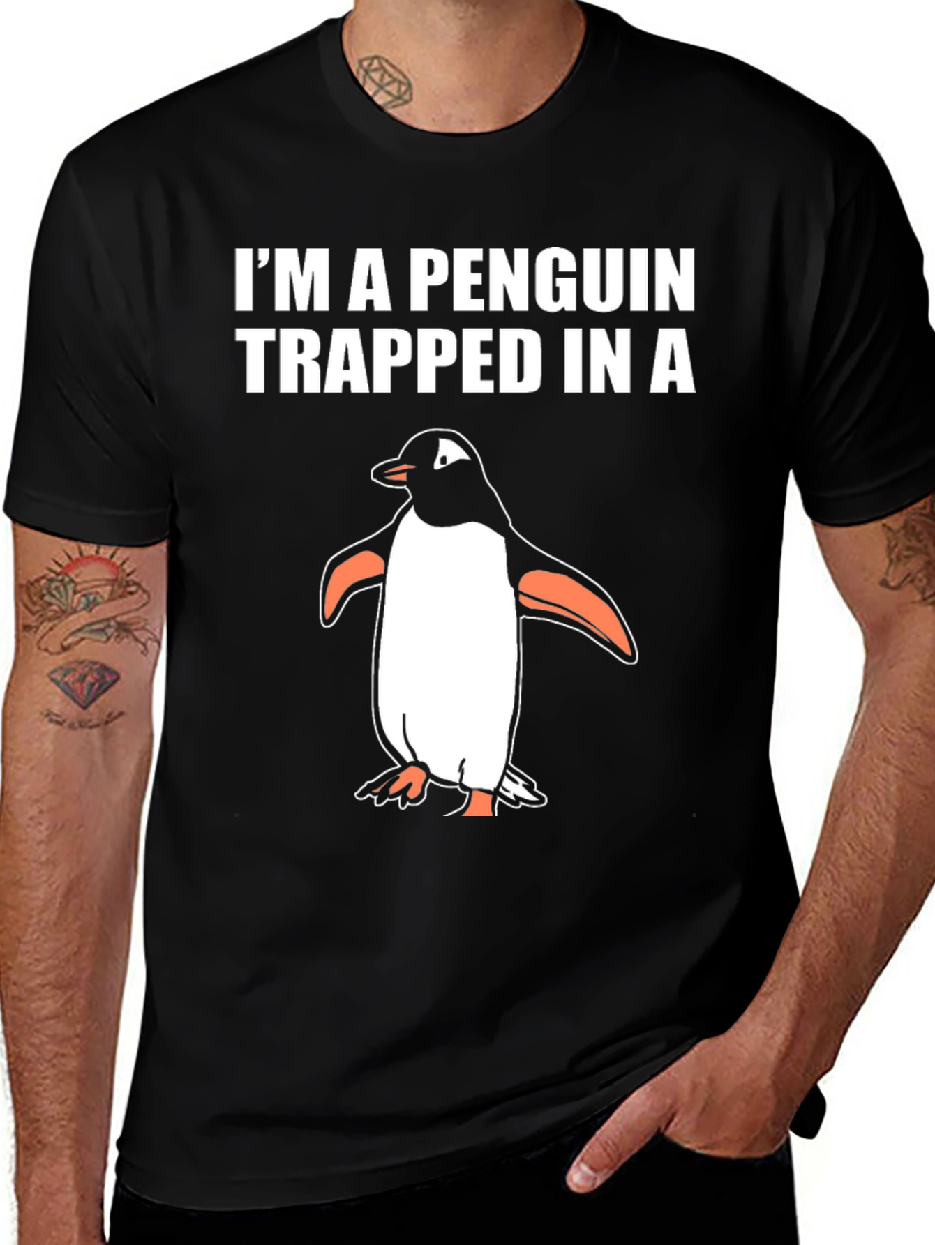 Penguin Trapped in a T-Shirt