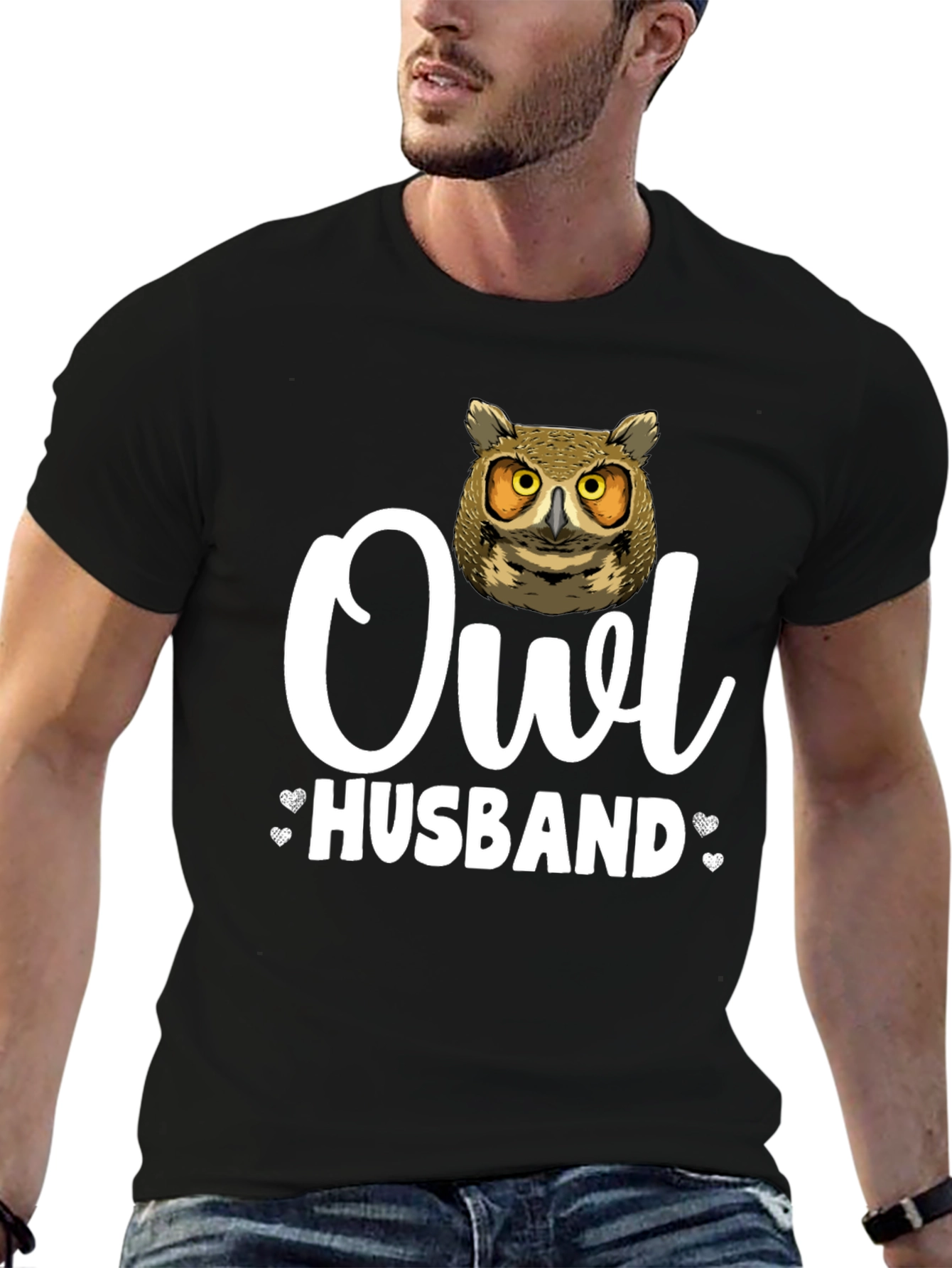Owl Husband Graphic T-Shirt - Unique Design