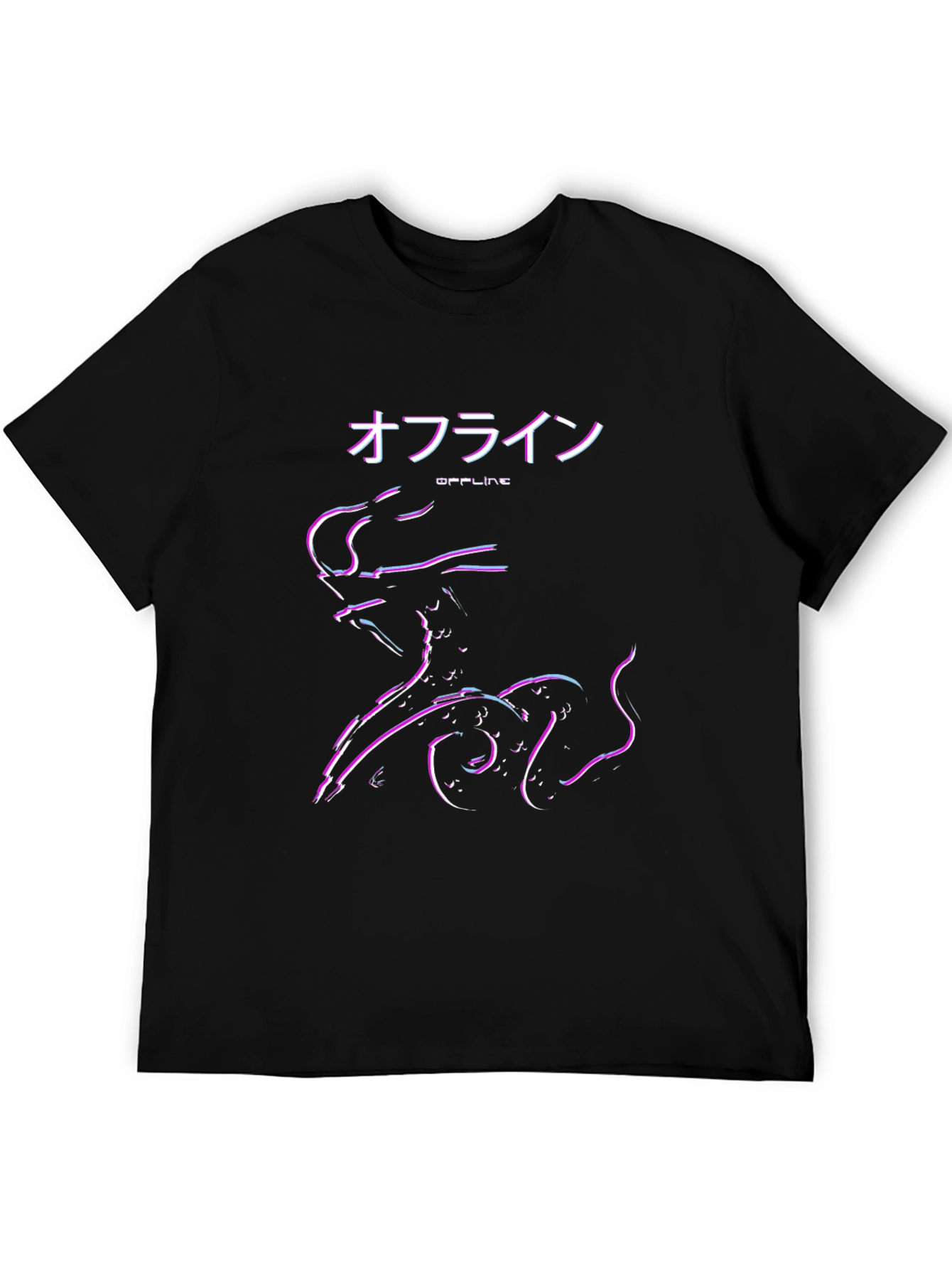 Offline Vaporwave T-Shirt - Black