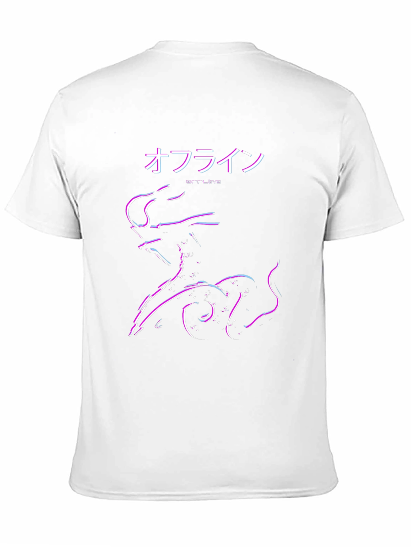 Offline Vaporwave T-Shirt - Black