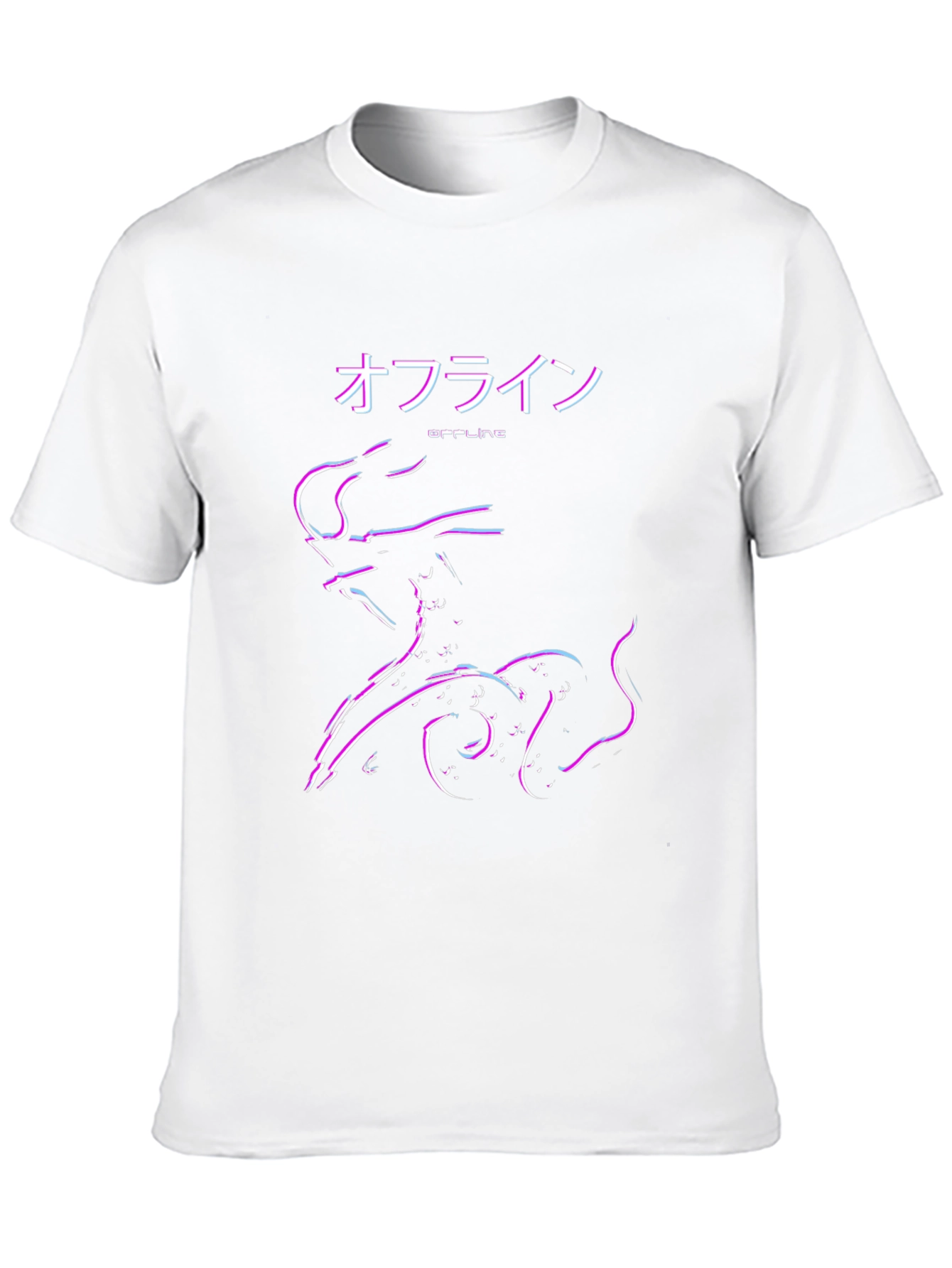 Offline Vaporwave T-Shirt - Black