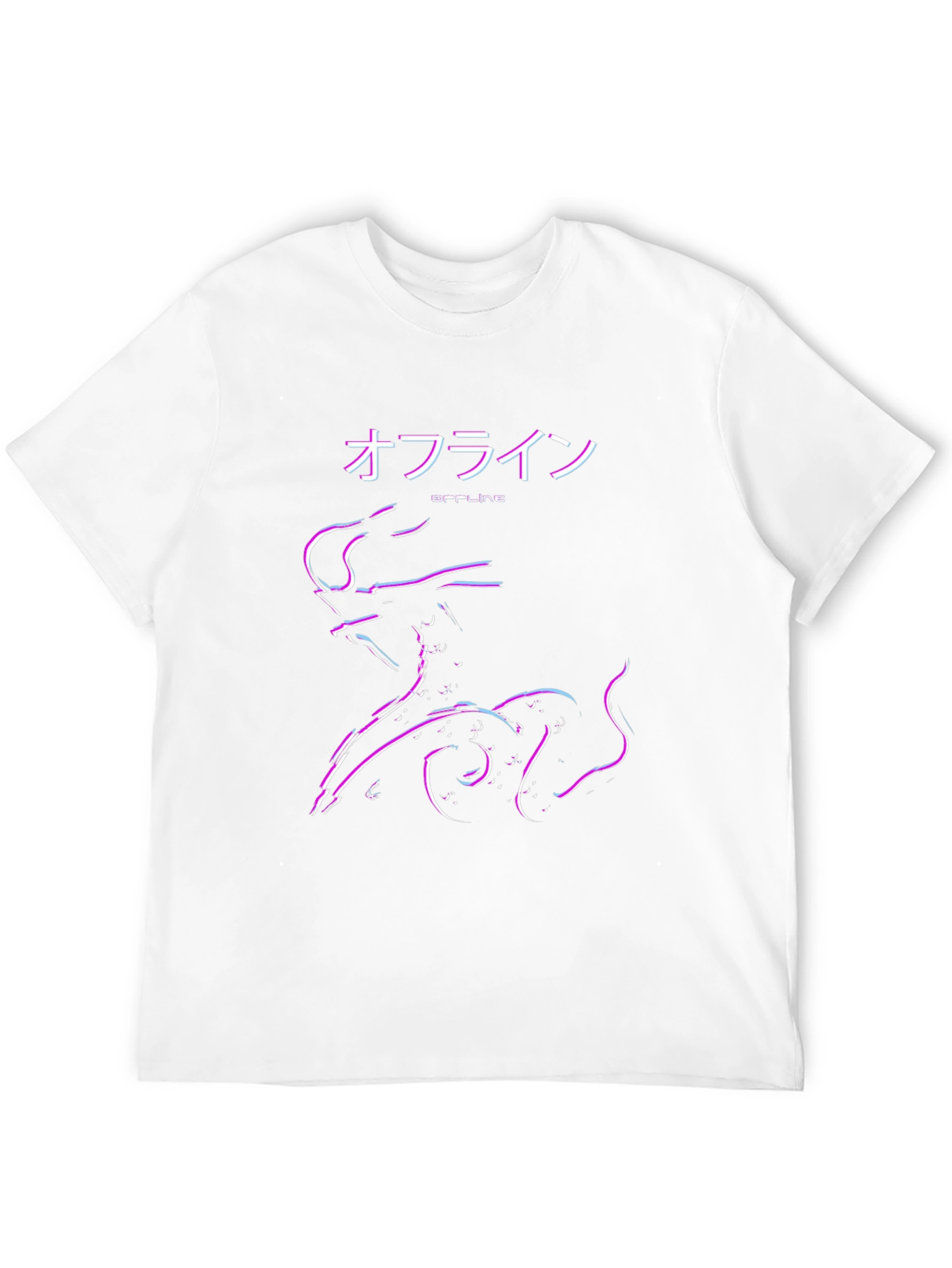 Offline Vaporwave T-Shirt - Black