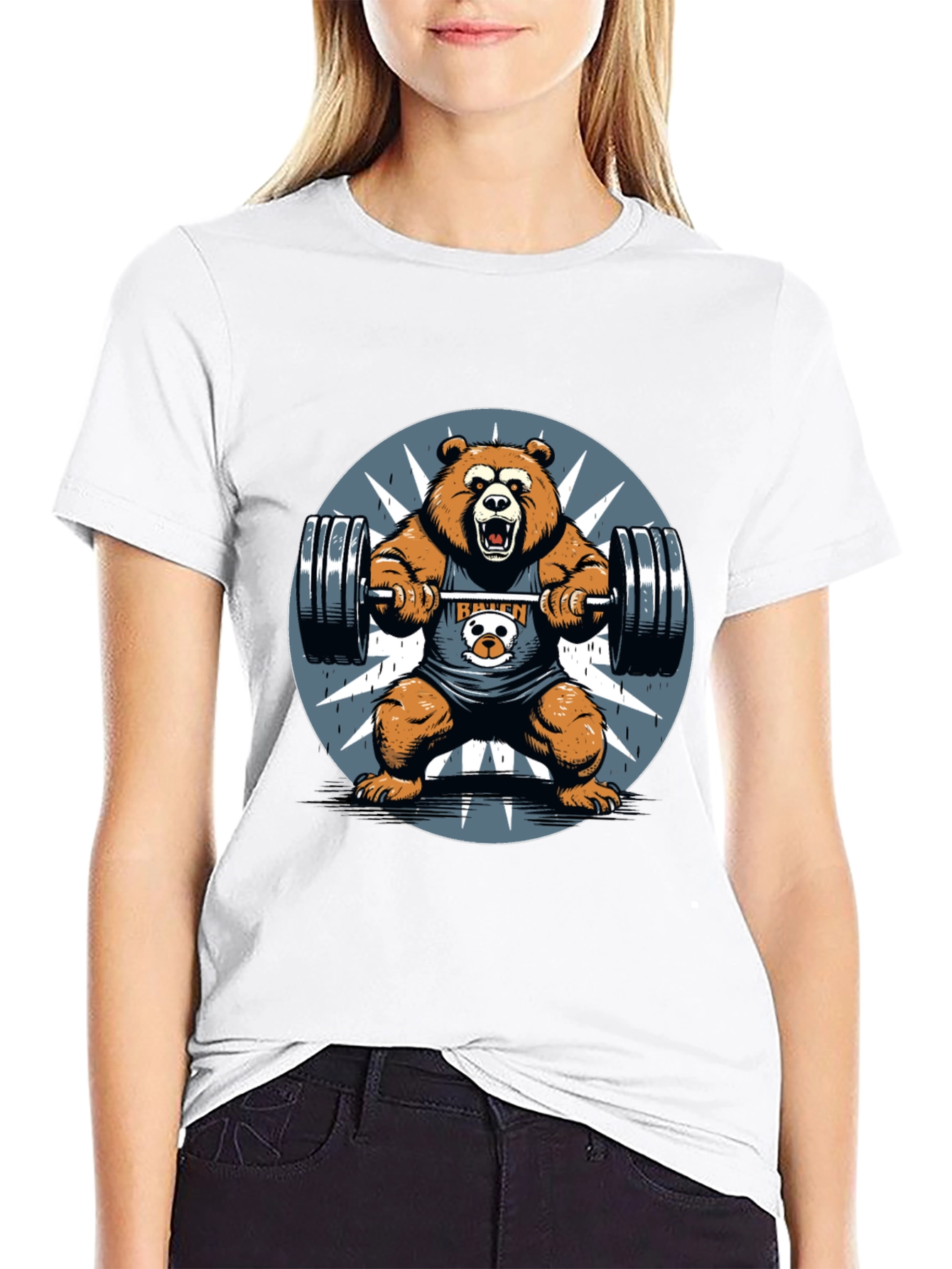 Bear Lift Graphic Tee - Gym Humor Shirt
