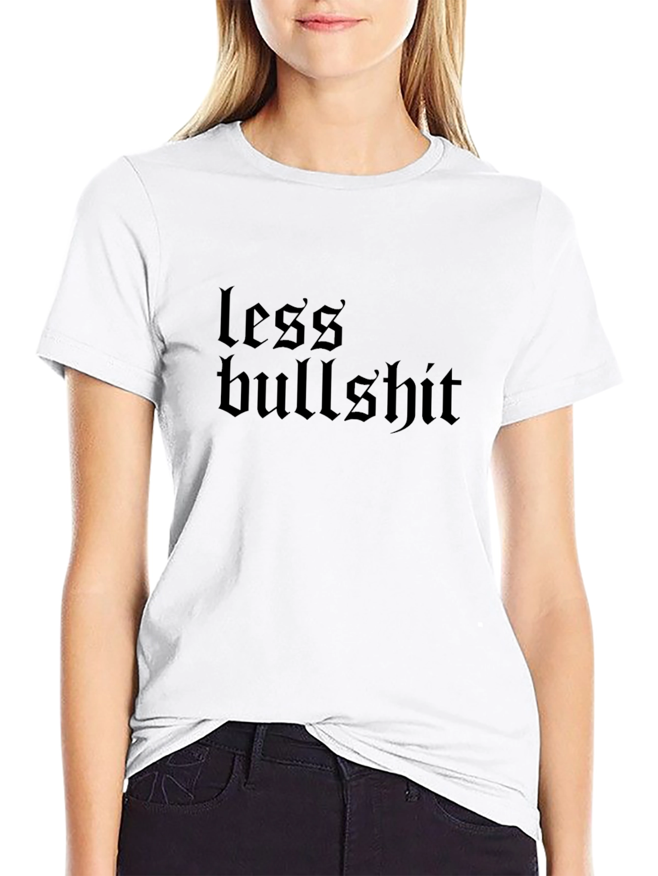 Less Bullshit Black Graphic Tee