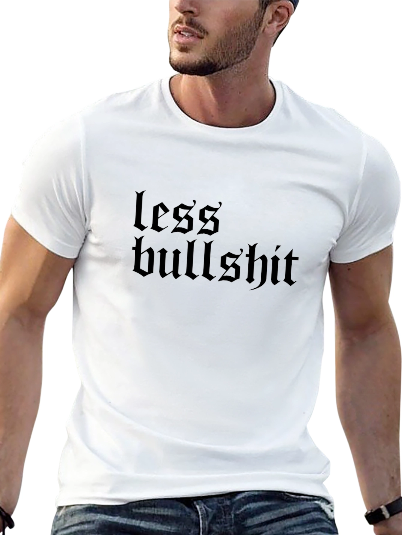 Less Bullshit Black Graphic Tee