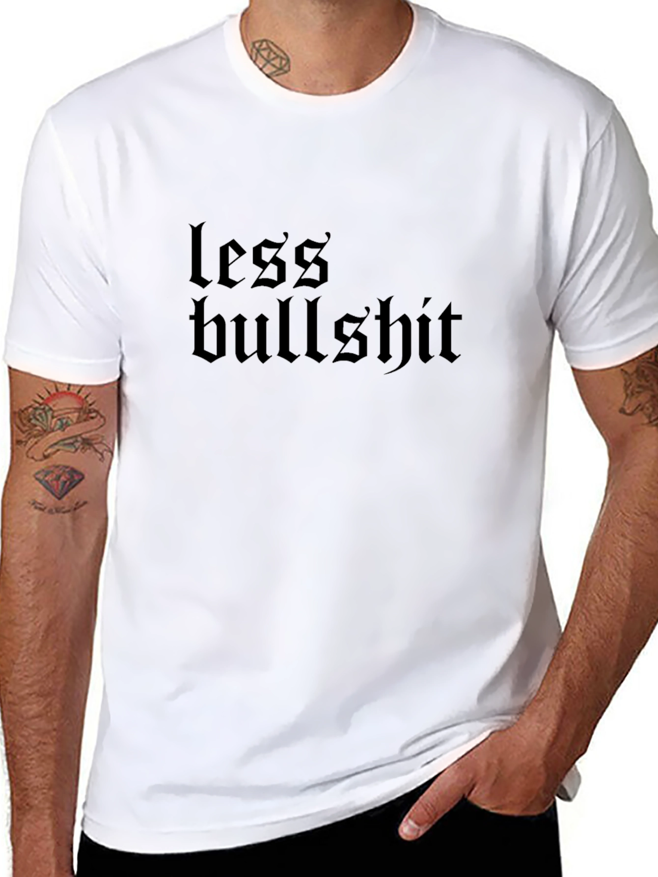 Less Bullshit Black Graphic Tee
