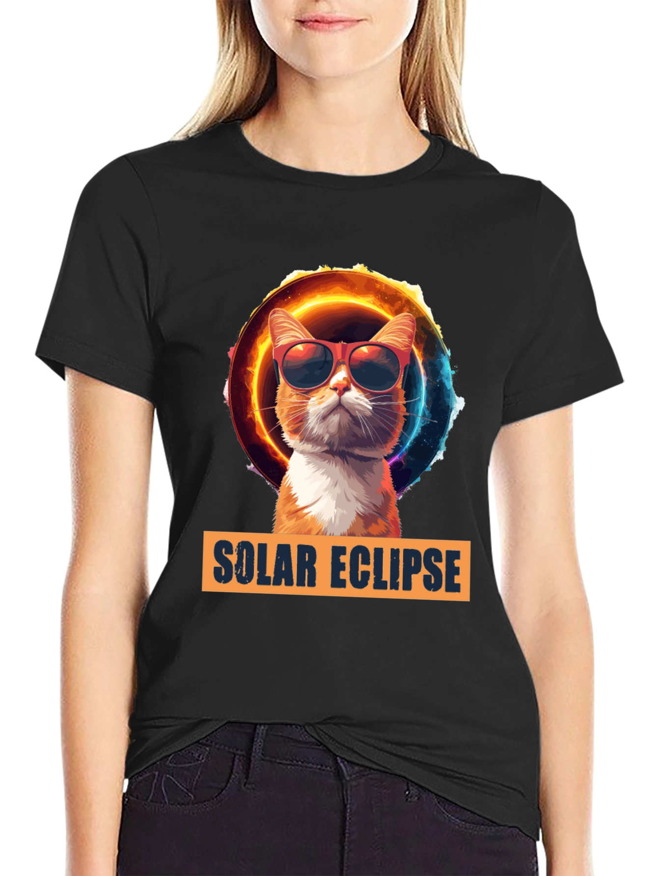 Solar Eclipse Cat T-Shirt